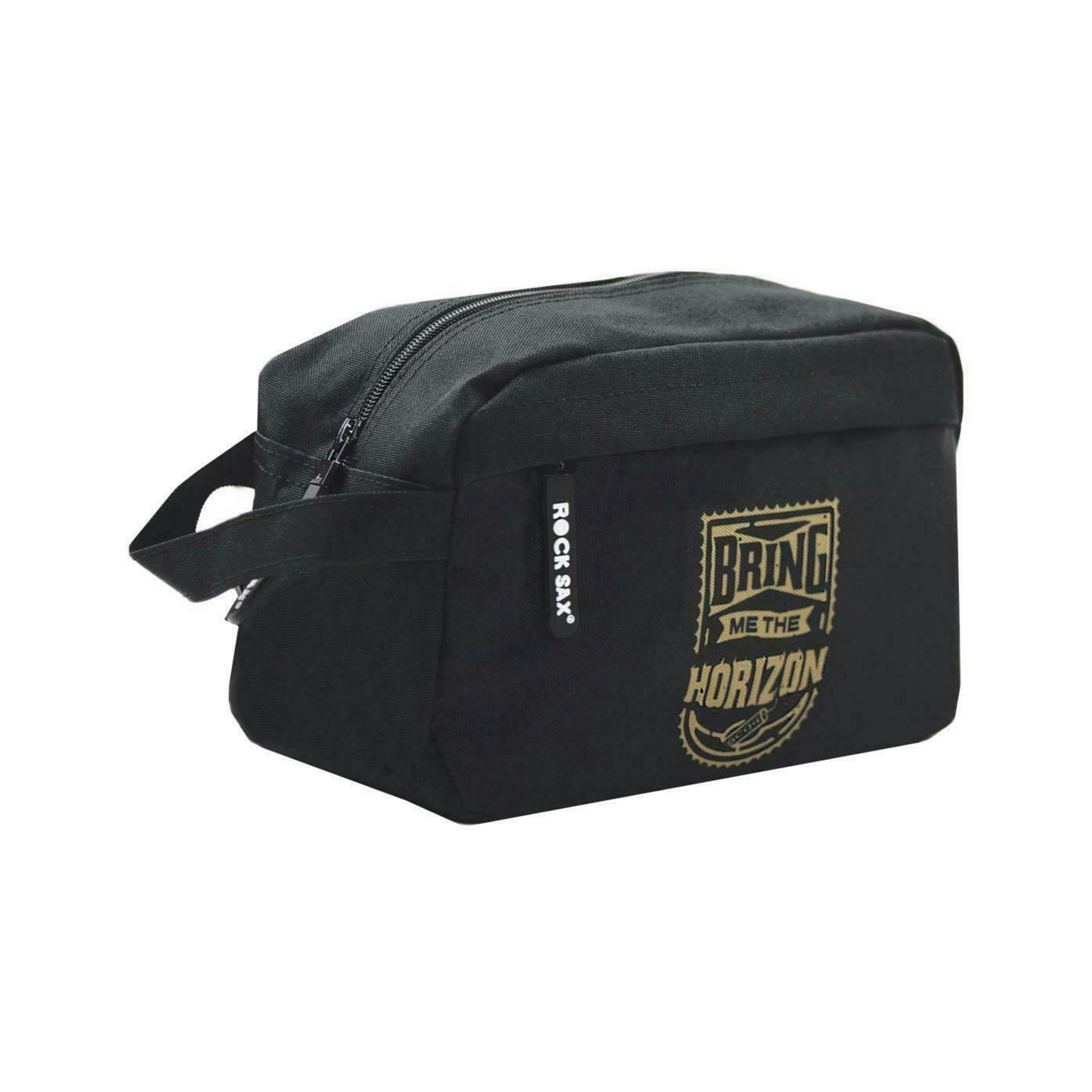 Rock Sax Unisex Black Bring Me The Horizon Wash and Toiletry Bag (One Size) by Vanilla Underground , view 3 of 4