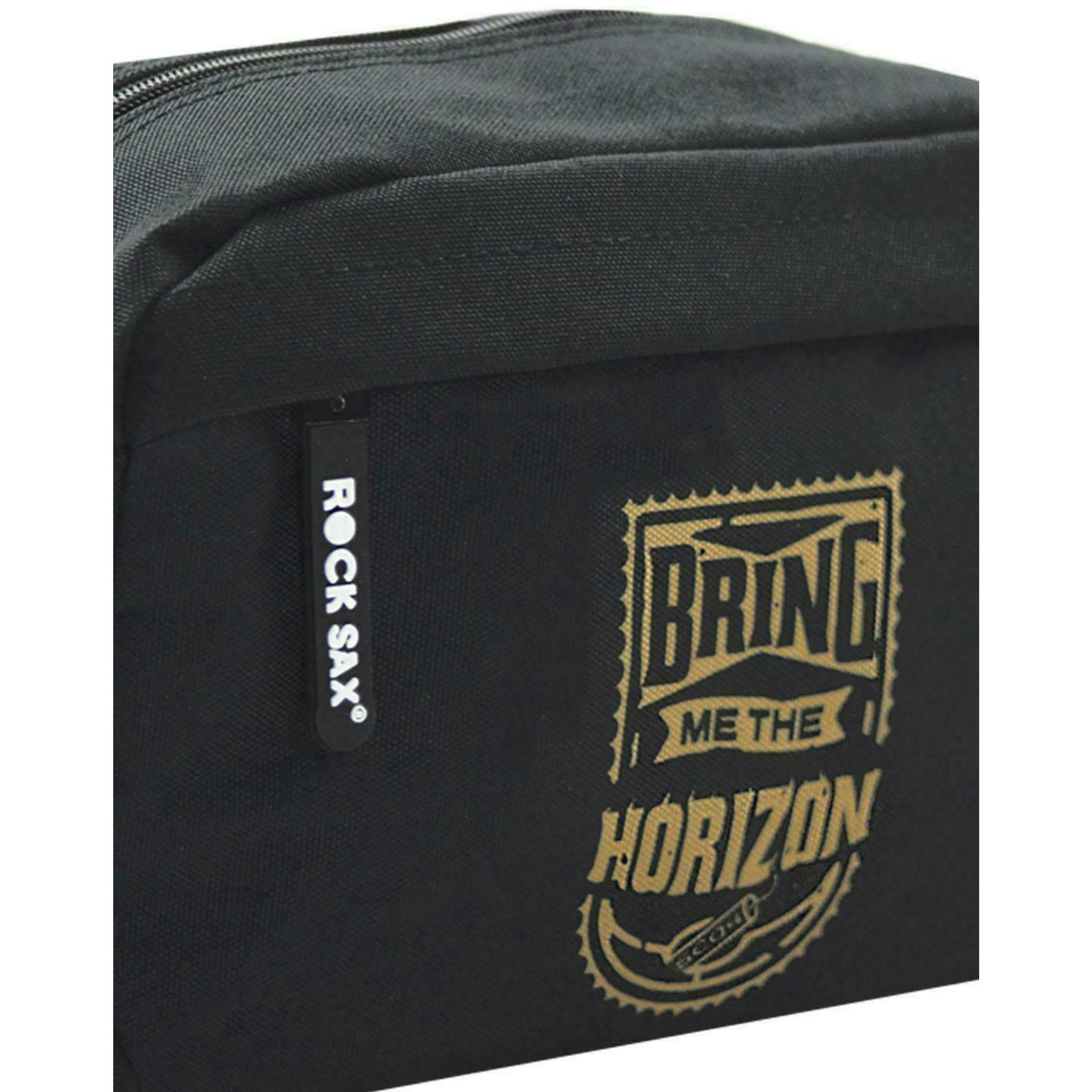 Rock Sax Unisex Black Bring Me The Horizon Wash and Toiletry Bag (One Size) by Vanilla Underground , view 4 of 4
