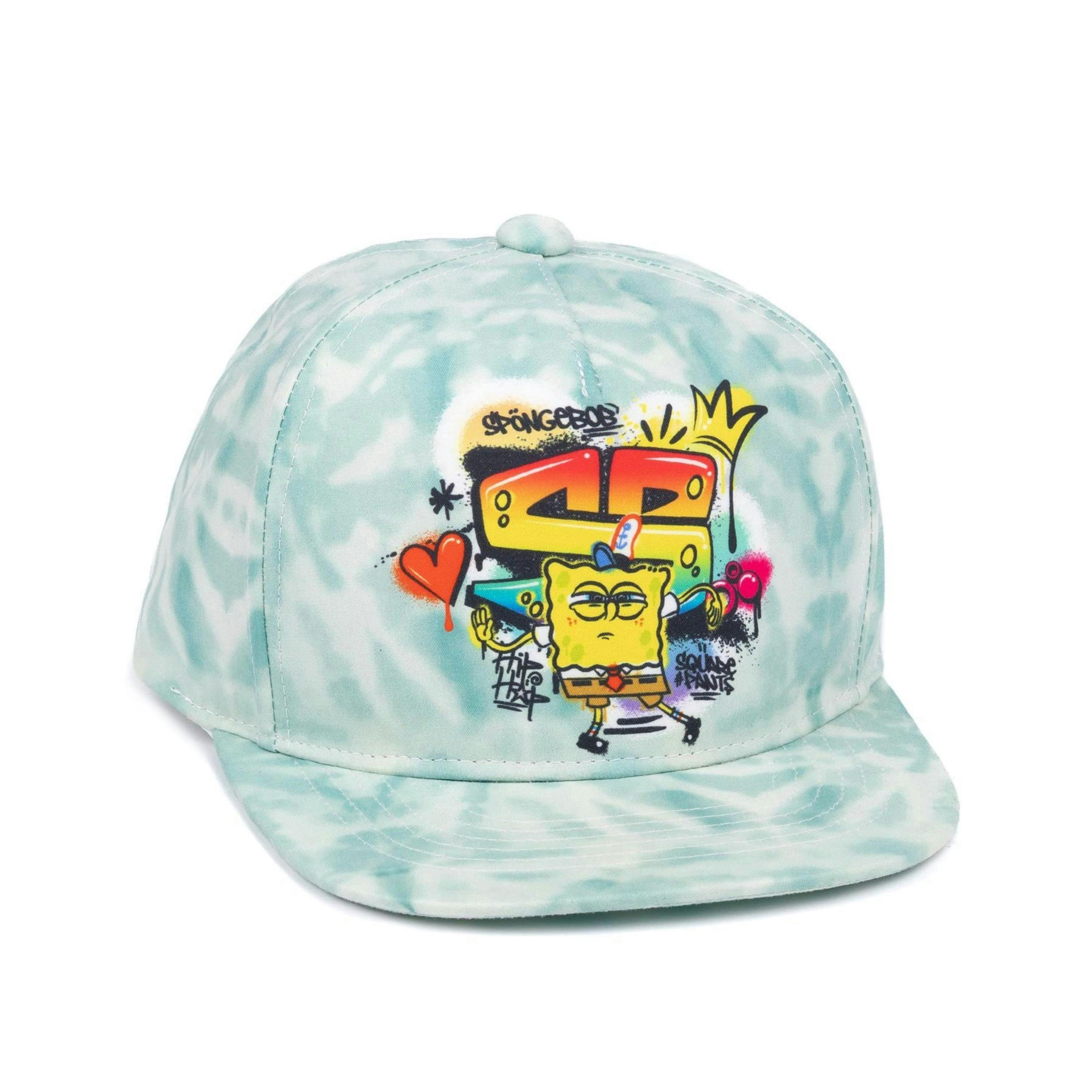 SpongeBob SquarePants Boys Blue Adjustable Curved Peak Cap (One Size) by Vanilla Underground , view 1 of 6
