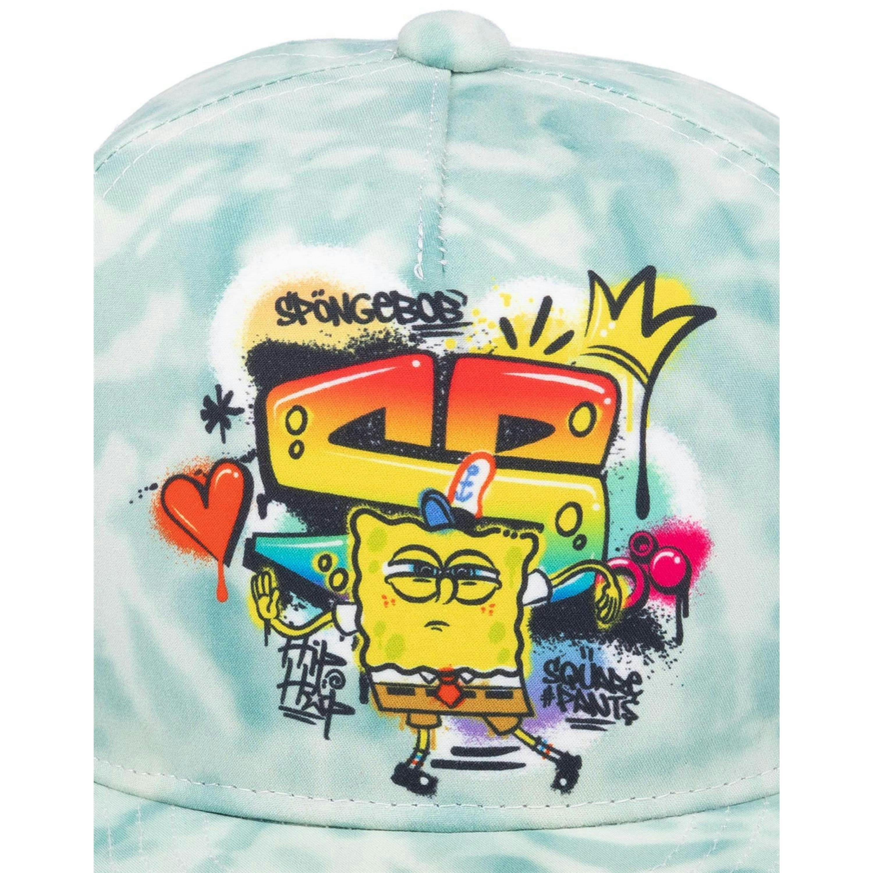 SpongeBob SquarePants Boys Blue Adjustable Curved Peak Cap (One Size) by Vanilla Underground , view 3 of 6