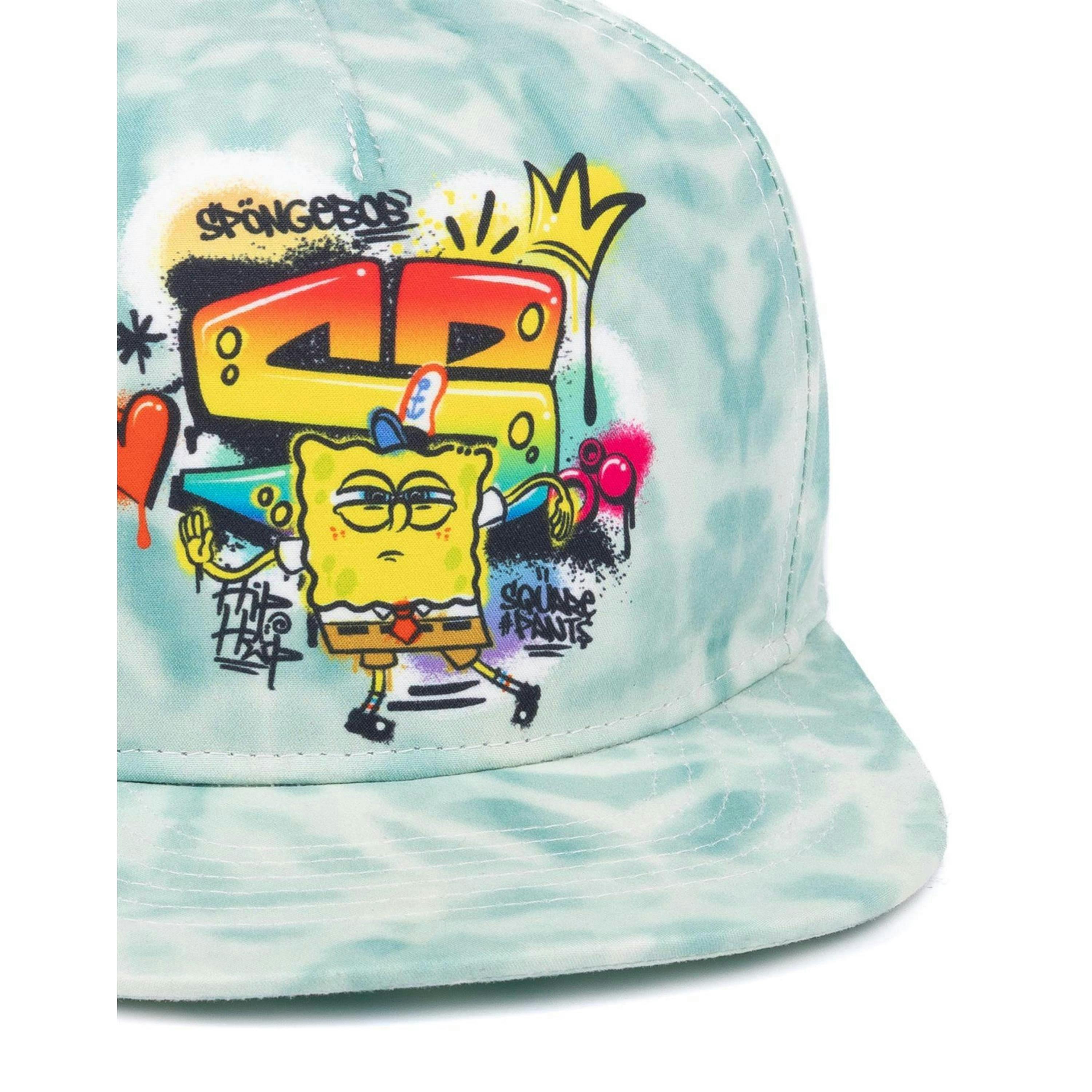 SpongeBob SquarePants Boys Blue Adjustable Curved Peak Cap (One Size) by Vanilla Underground , view 6 of 6