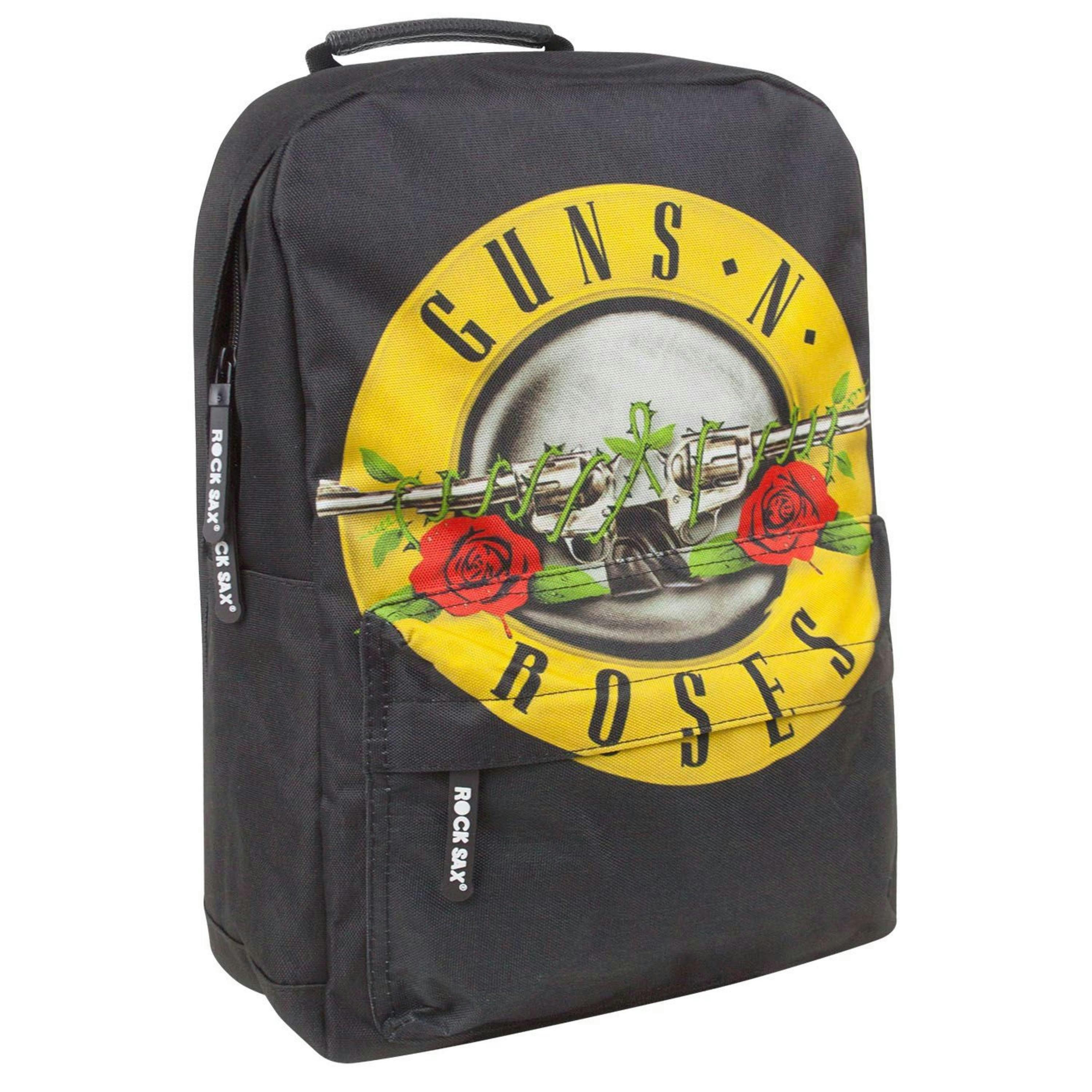 Rock Sax Unisex Black Guns N Roses Backpack (One Size) by Vanilla Underground , view 1 of 4