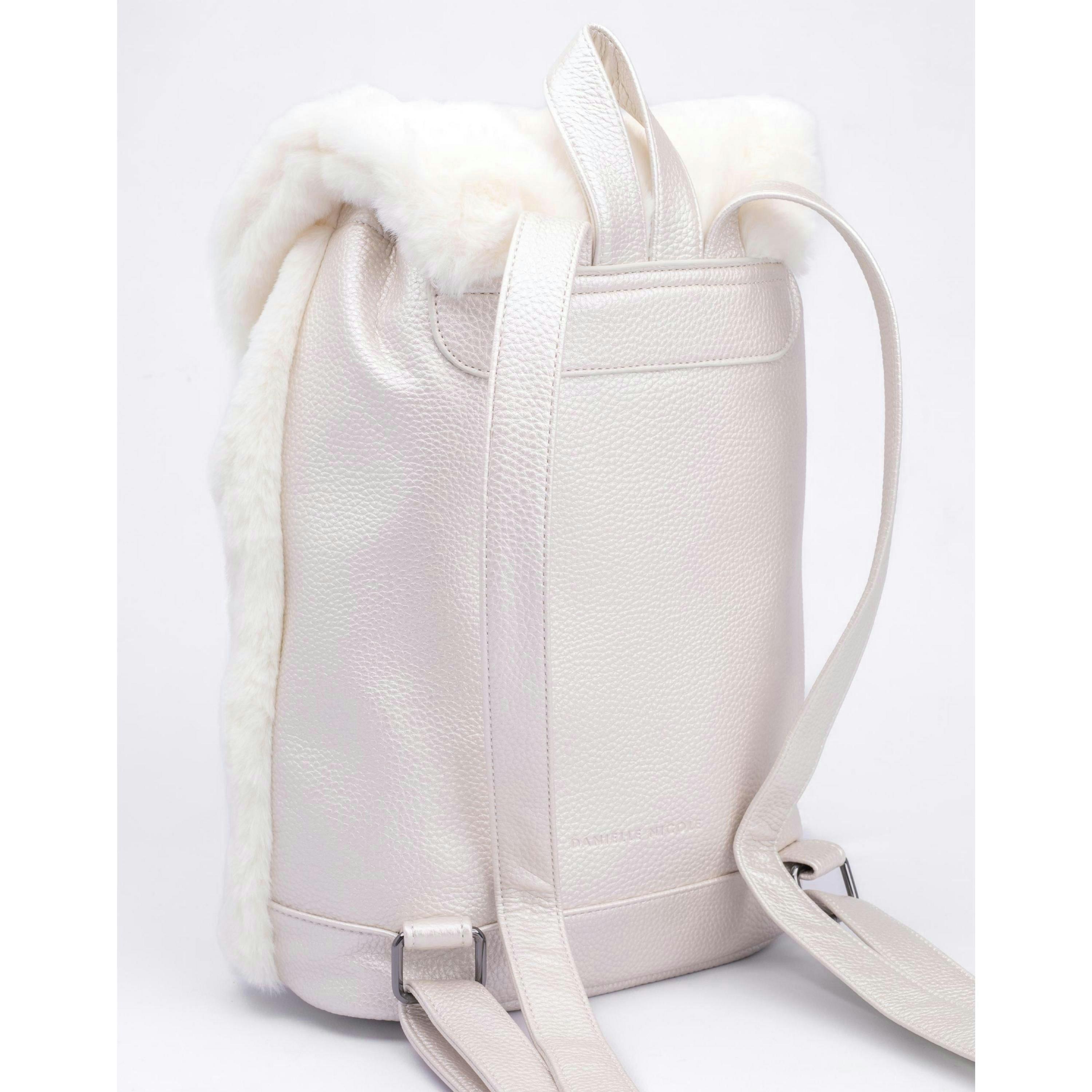 Danielle Nicole Womens White Hedwig Backpack (One Size) by Vanilla Underground , view 3 of 6