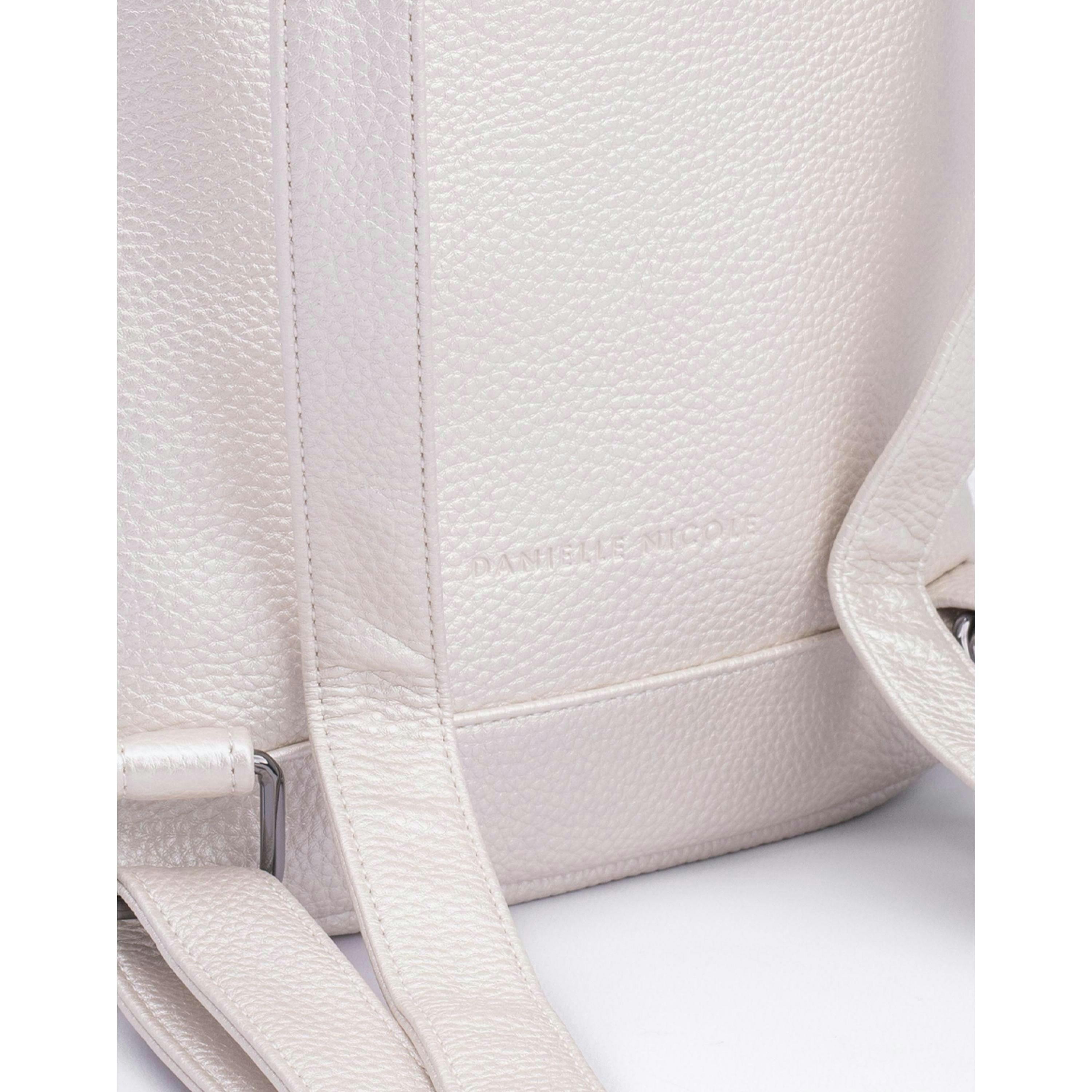 Danielle Nicole Womens White Hedwig Backpack (One Size) by Vanilla Underground , view 6 of 6