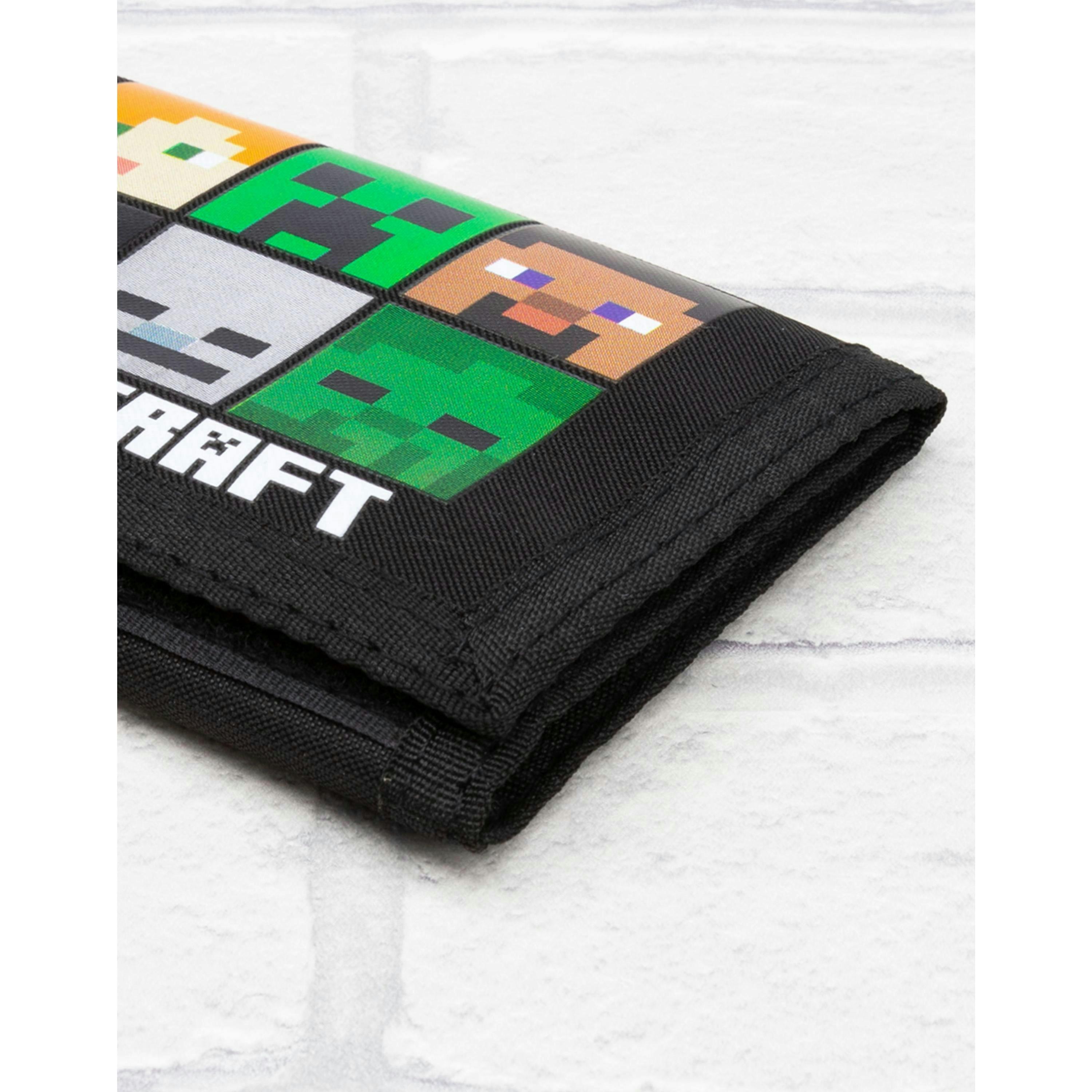 Minecraft Unisex Kids Black Multi Character Velcro Wallet (One Size) [dis] by Vanilla Underground , view 2 of 6