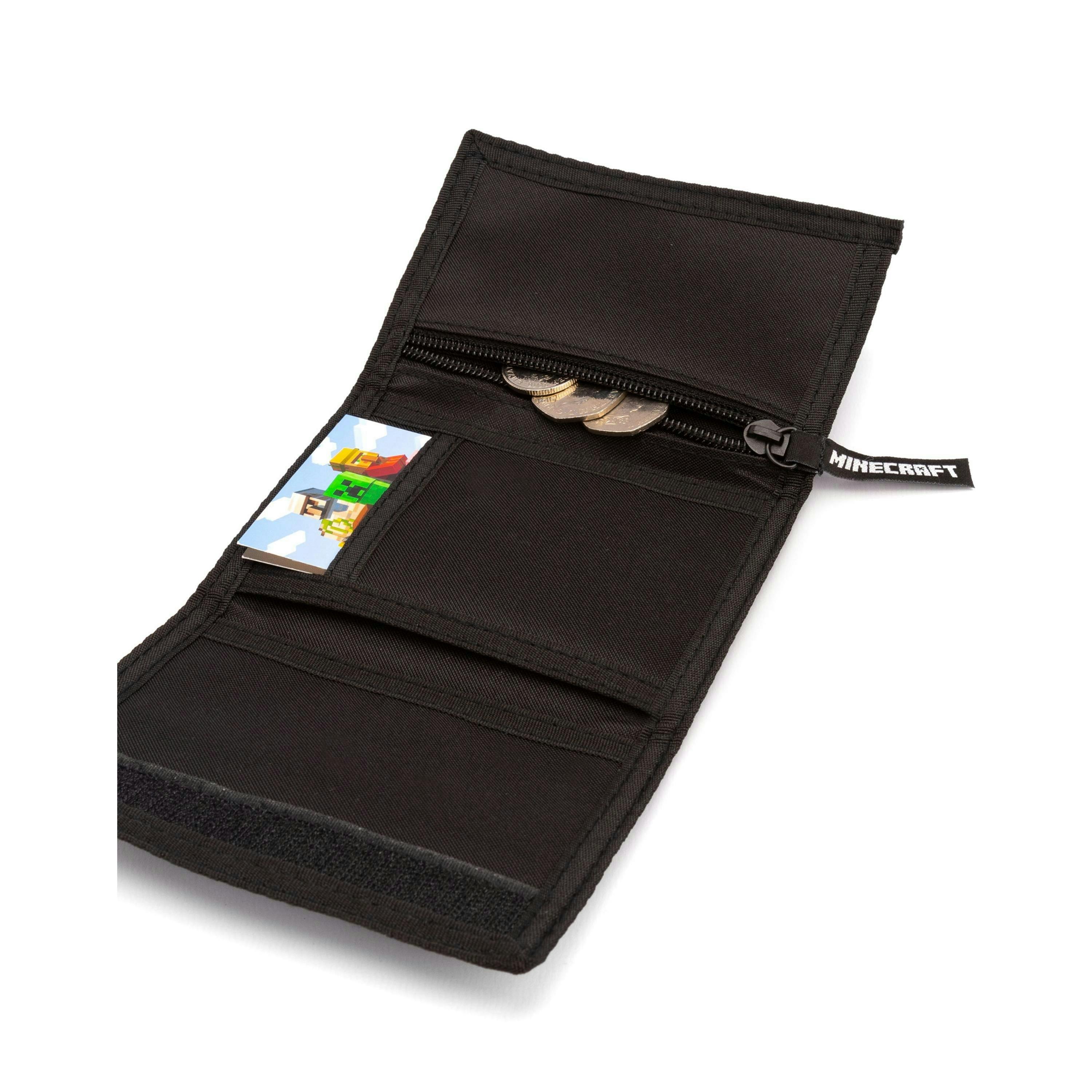 Minecraft Unisex Kids Black Multi Character Velcro Wallet (One Size) [dis] by Vanilla Underground , view 4 of 6