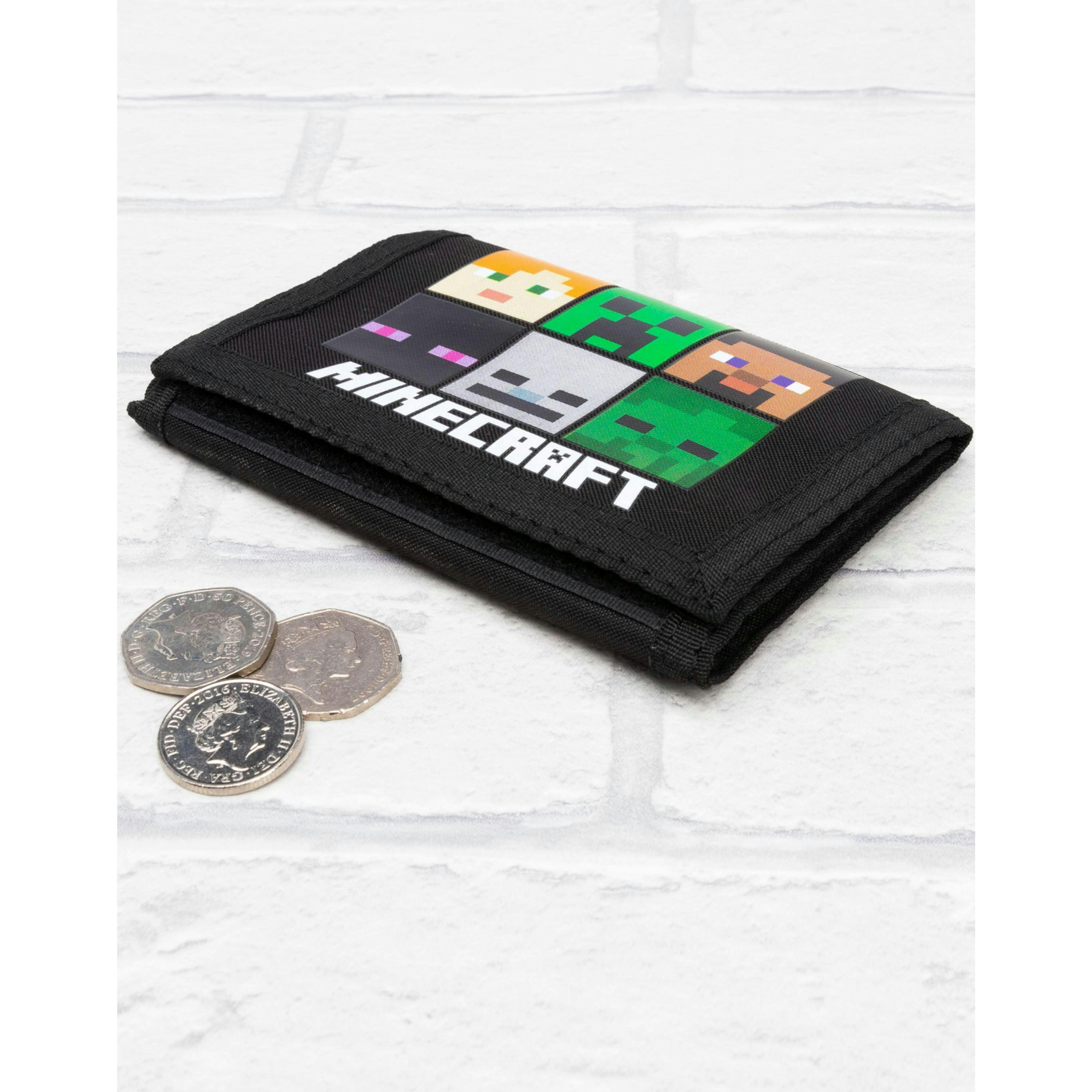 Minecraft Unisex Kids Black Multi Character Velcro Wallet (One Size) [dis] by Vanilla Underground , view 6 of 6