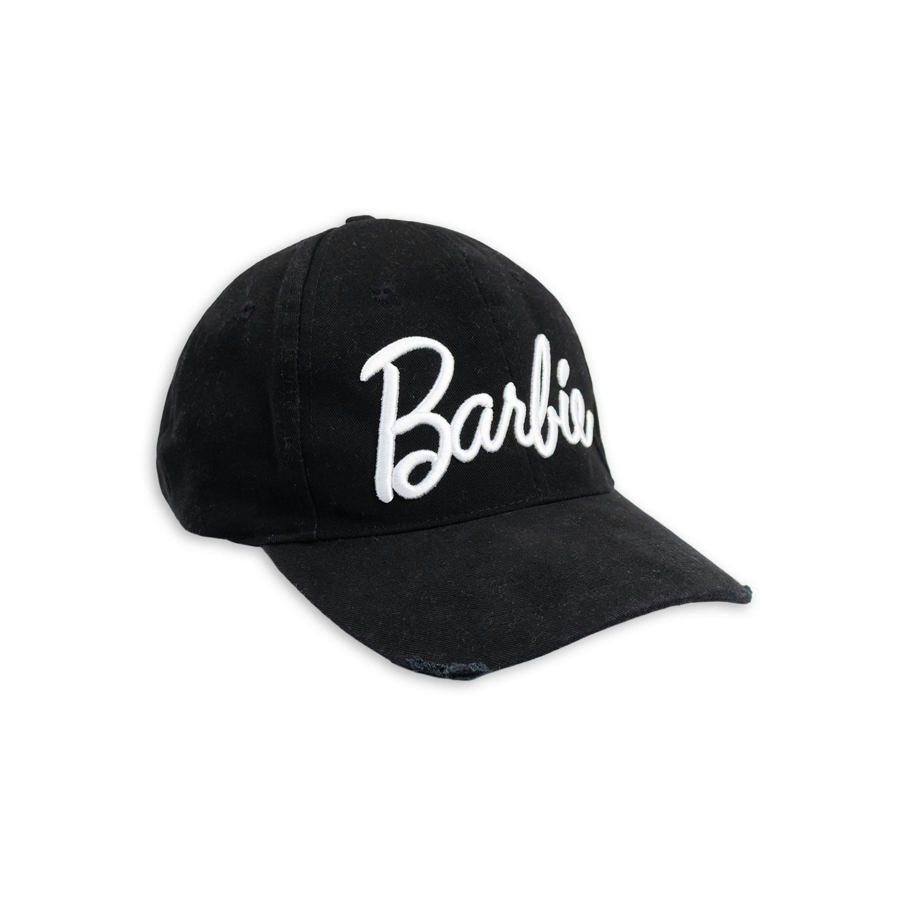 Barbie Womens Black Logo Adjustable Curved Peak Cap (One Size) by Vanilla Underground , view 1 of 6