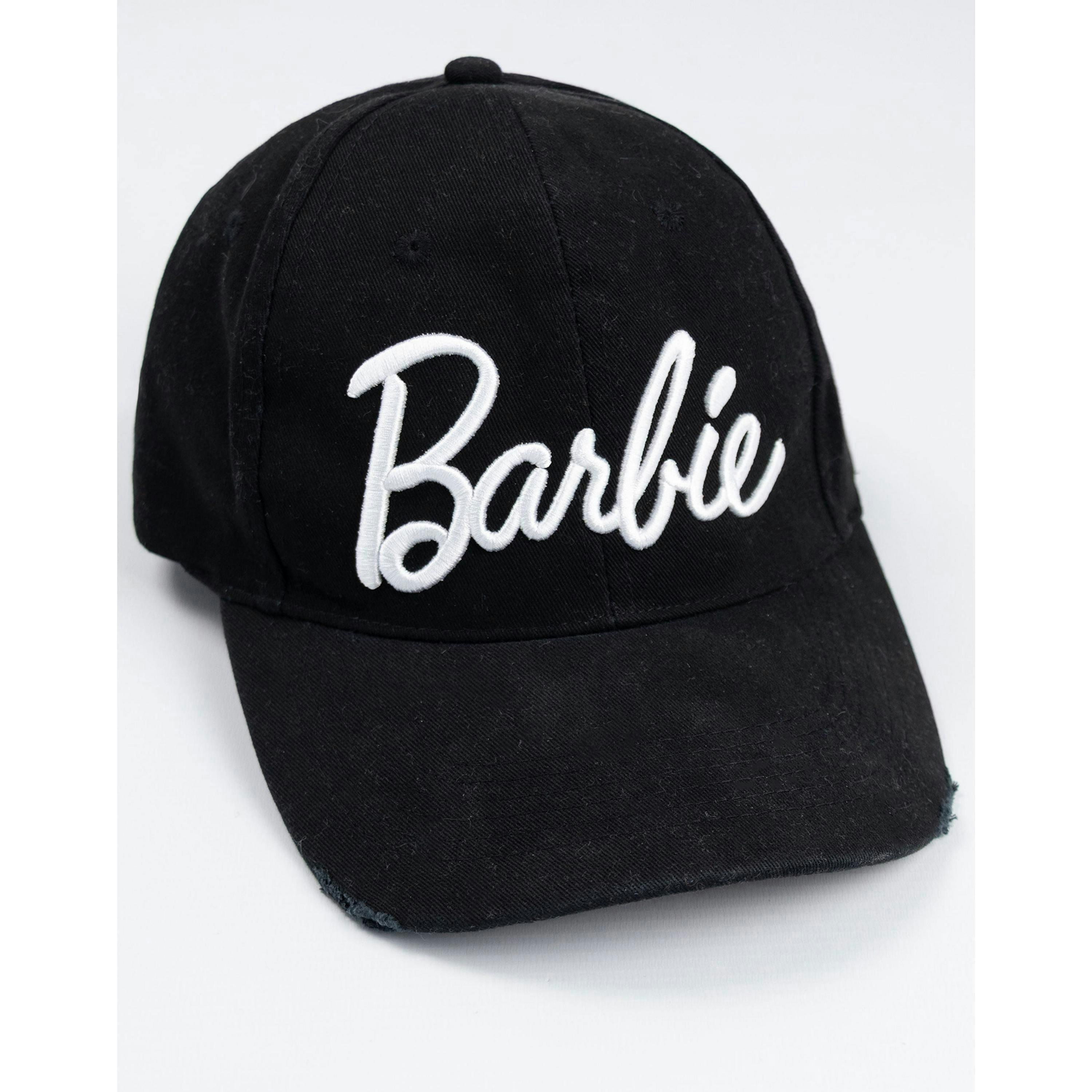 Barbie Womens Black Logo Adjustable Curved Peak Cap (One Size) by Vanilla Underground , view 2 of 6