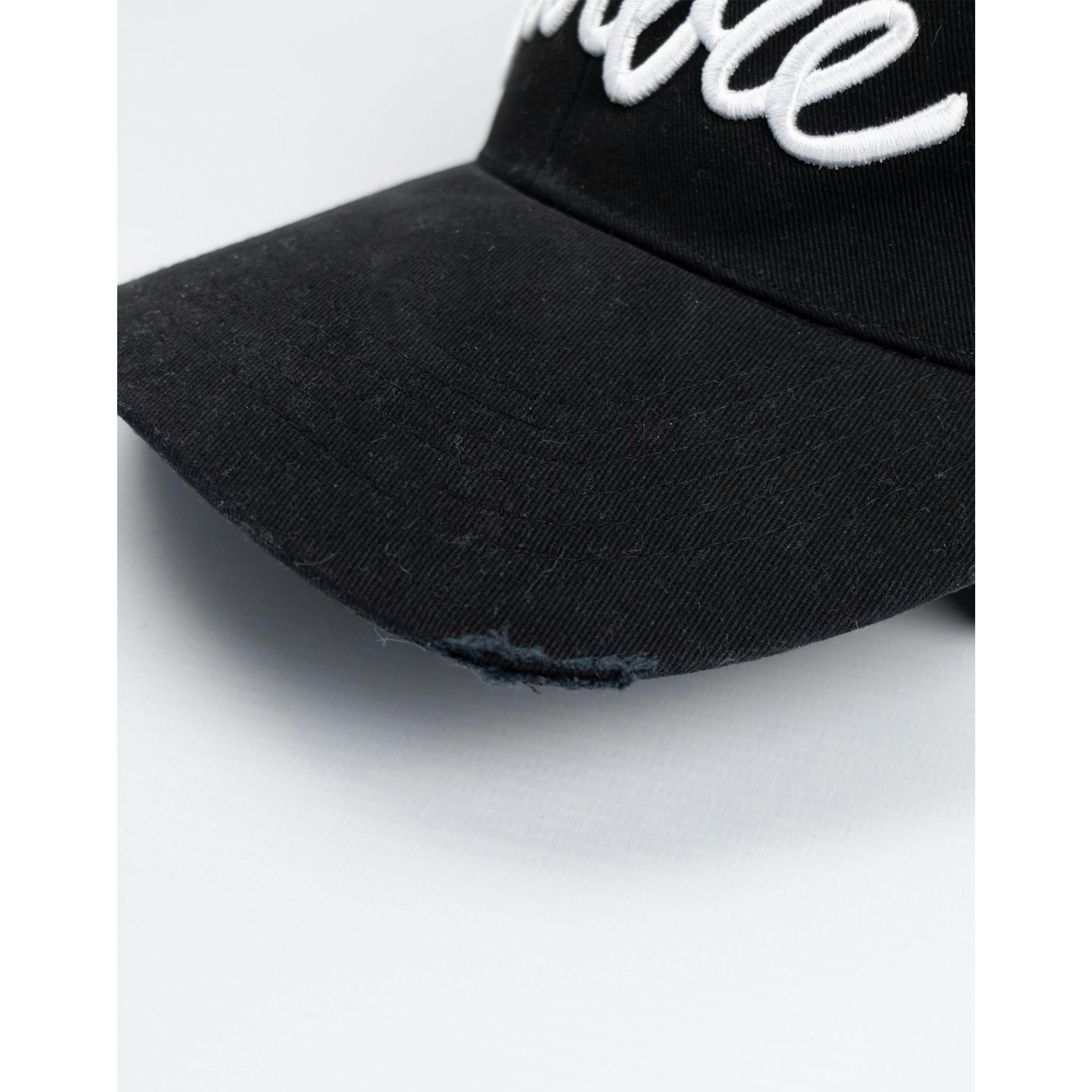 Barbie Womens Black Logo Adjustable Curved Peak Cap (One Size) by Vanilla Underground , view 3 of 6
