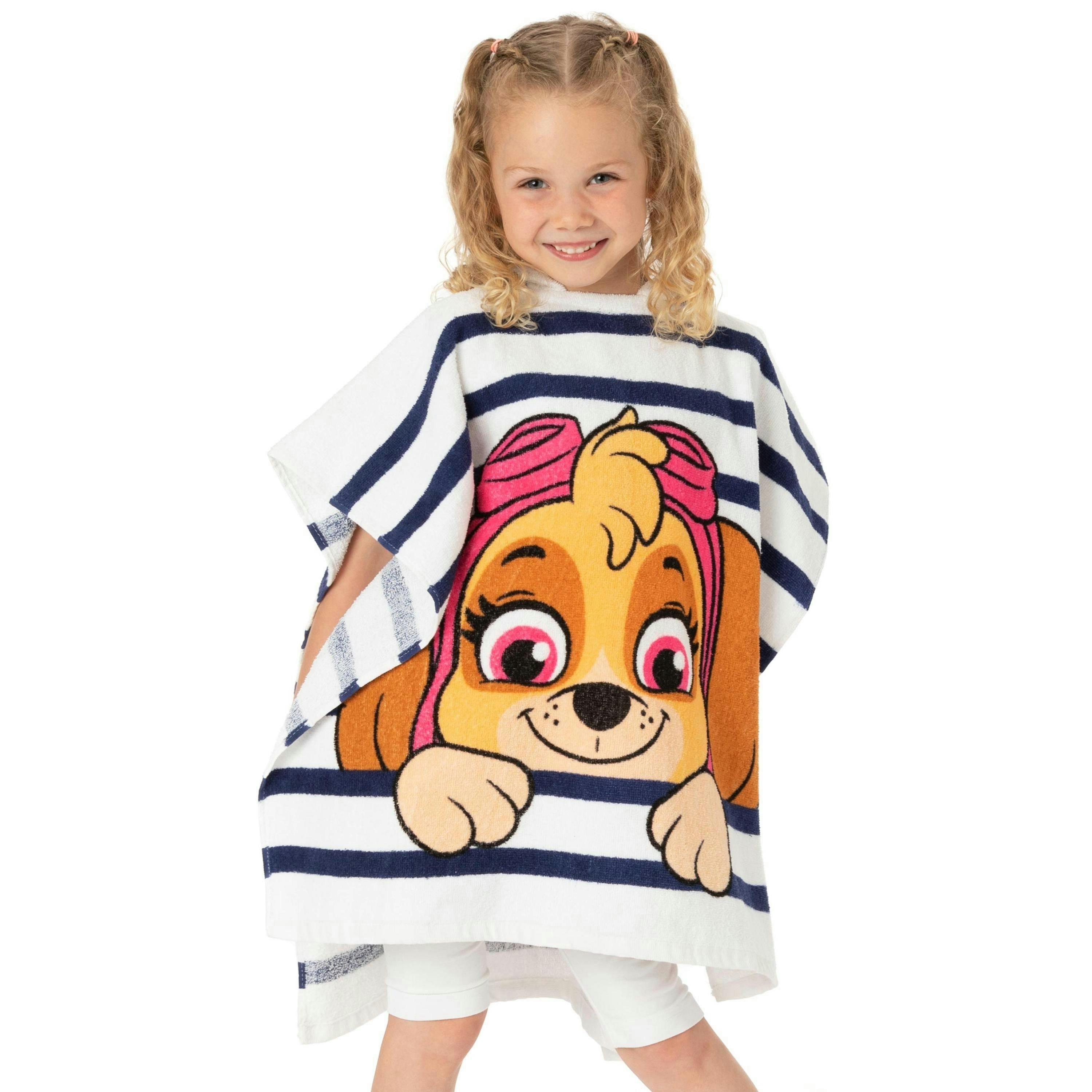 Paw Patrol Girls Multicoloured Skye Placement Graphic Poncho Towel (One Size) by Vanilla Underground , view 1 of 6