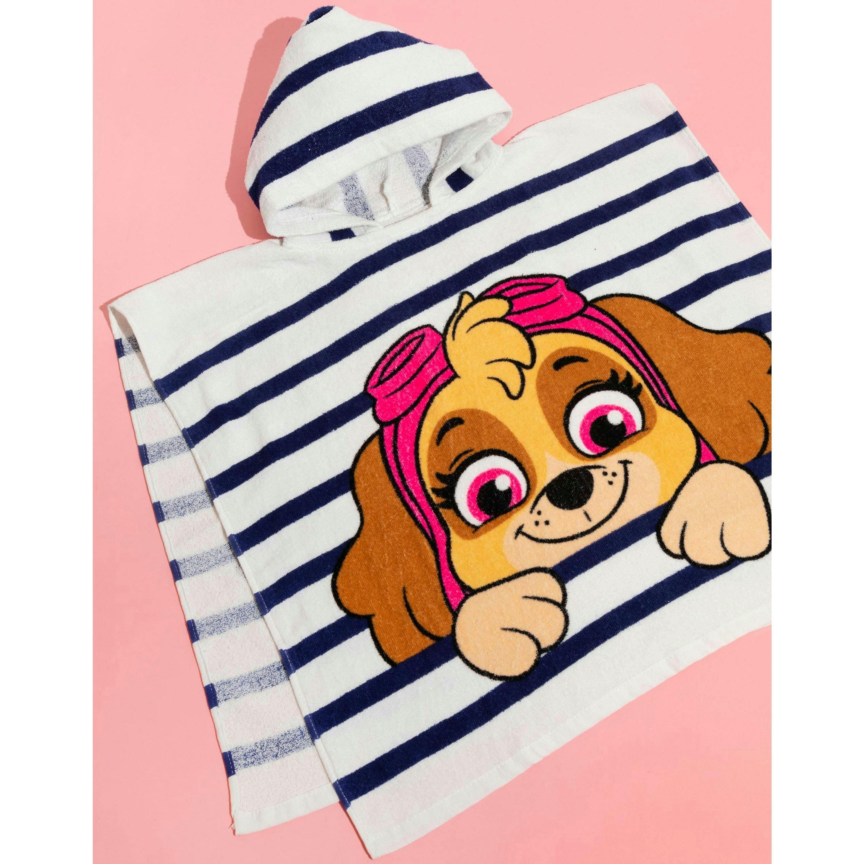 Paw Patrol Girls Multicoloured Skye Placement Graphic Poncho Towel (One Size) by Vanilla Underground , view 4 of 6