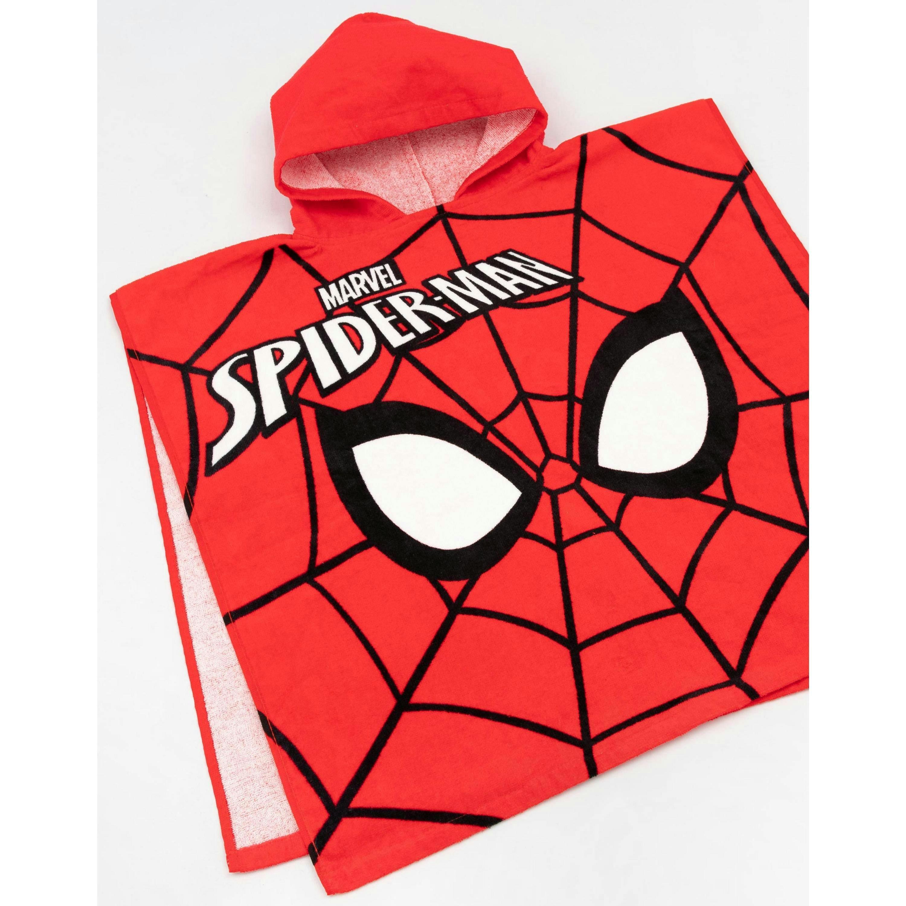 Marvel Boys Multicoloured Spider-Man Large Placement Graphic/Logo Poncho Towel (One Size) by Vanilla Underground , view 3 of 6