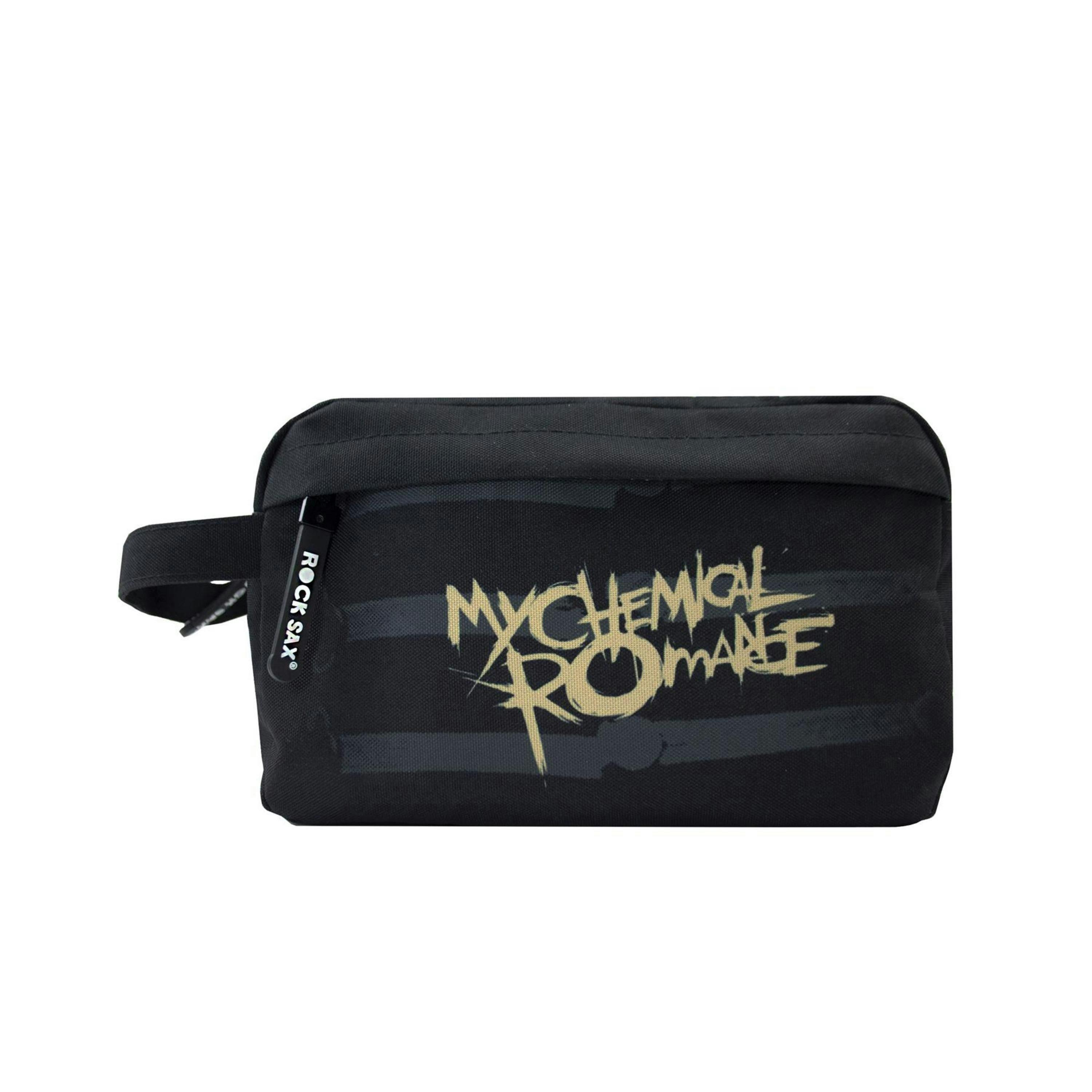 Rock Sax Mens Black My Chemcial Romance Wash and Toiletry Bag (One Size) by Vanilla Underground , view 1 of 2