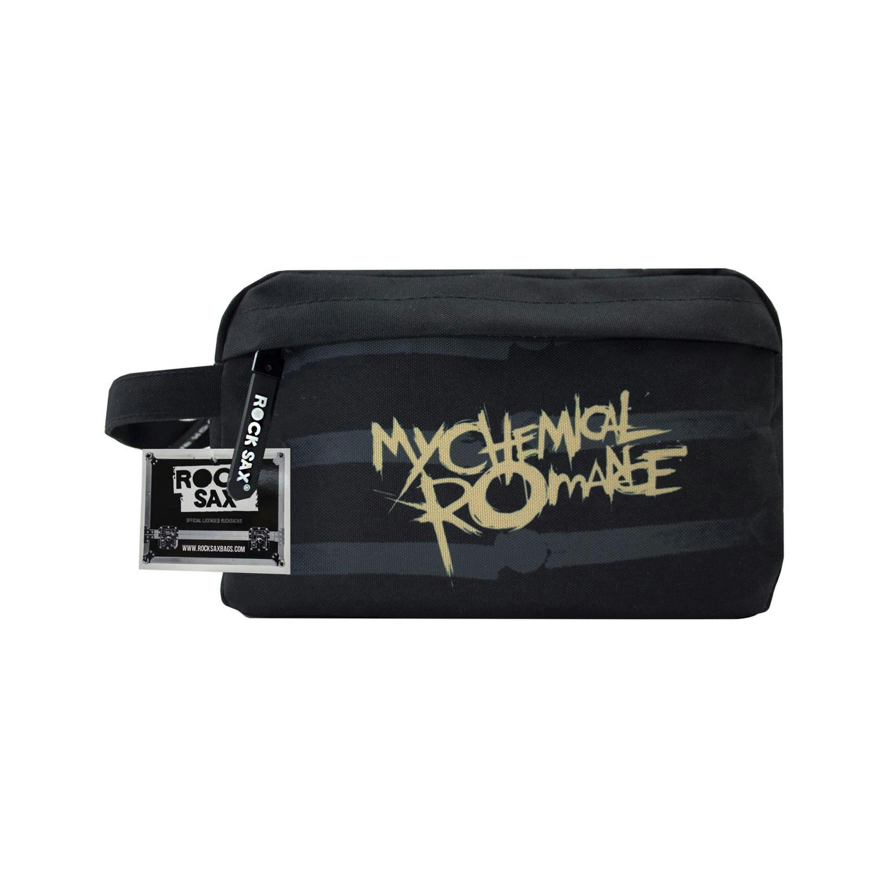 Rock Sax Mens Black My Chemcial Romance Wash and Toiletry Bag (One Size) by Vanilla Underground , view 2 of 2