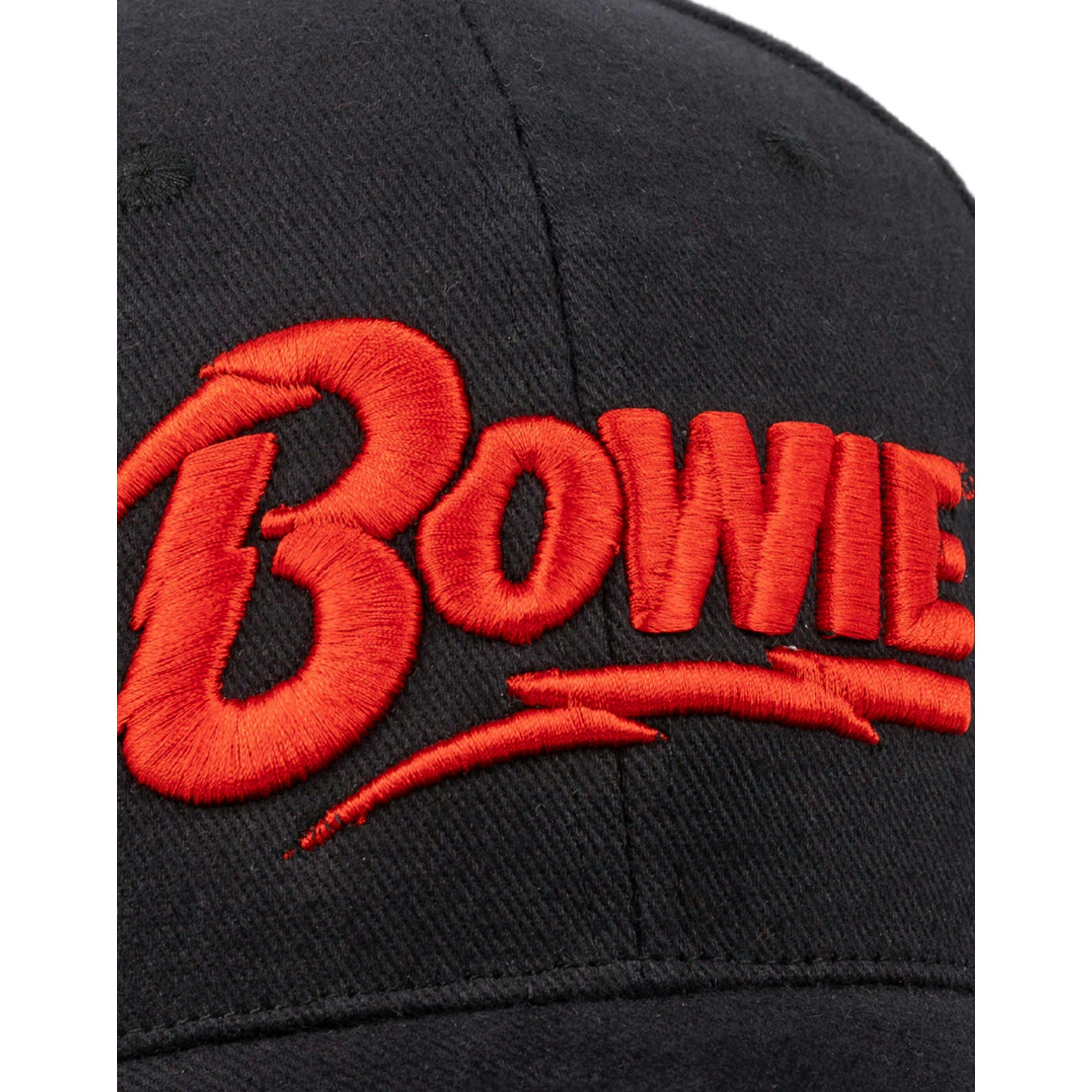 David Bowie Unisex Black Logo Adjustable Curved Peak Cap (One Size) by Vanilla Underground , view 3 of 6