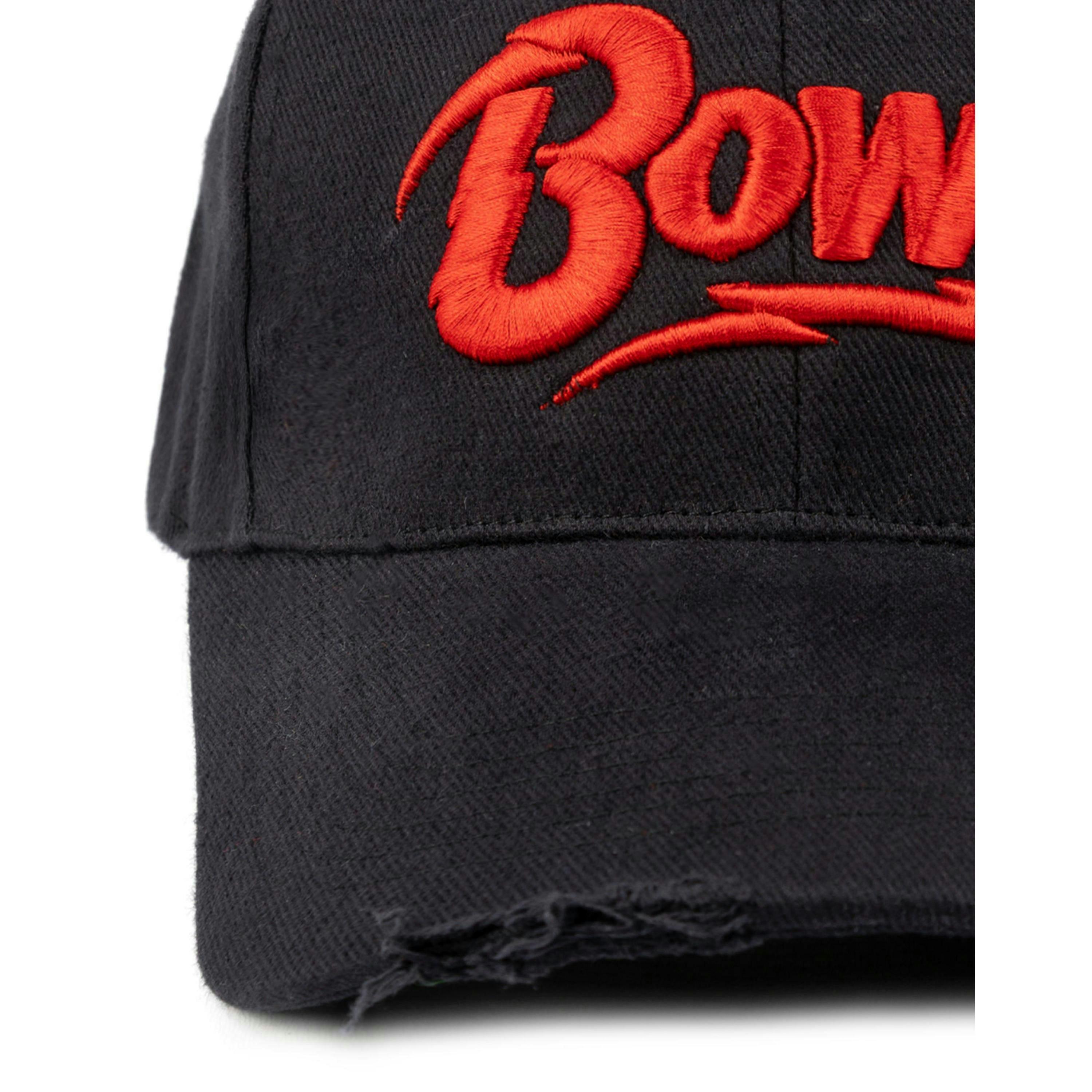 David Bowie Unisex Black Logo Adjustable Curved Peak Cap (One Size) by Vanilla Underground , view 5 of 6