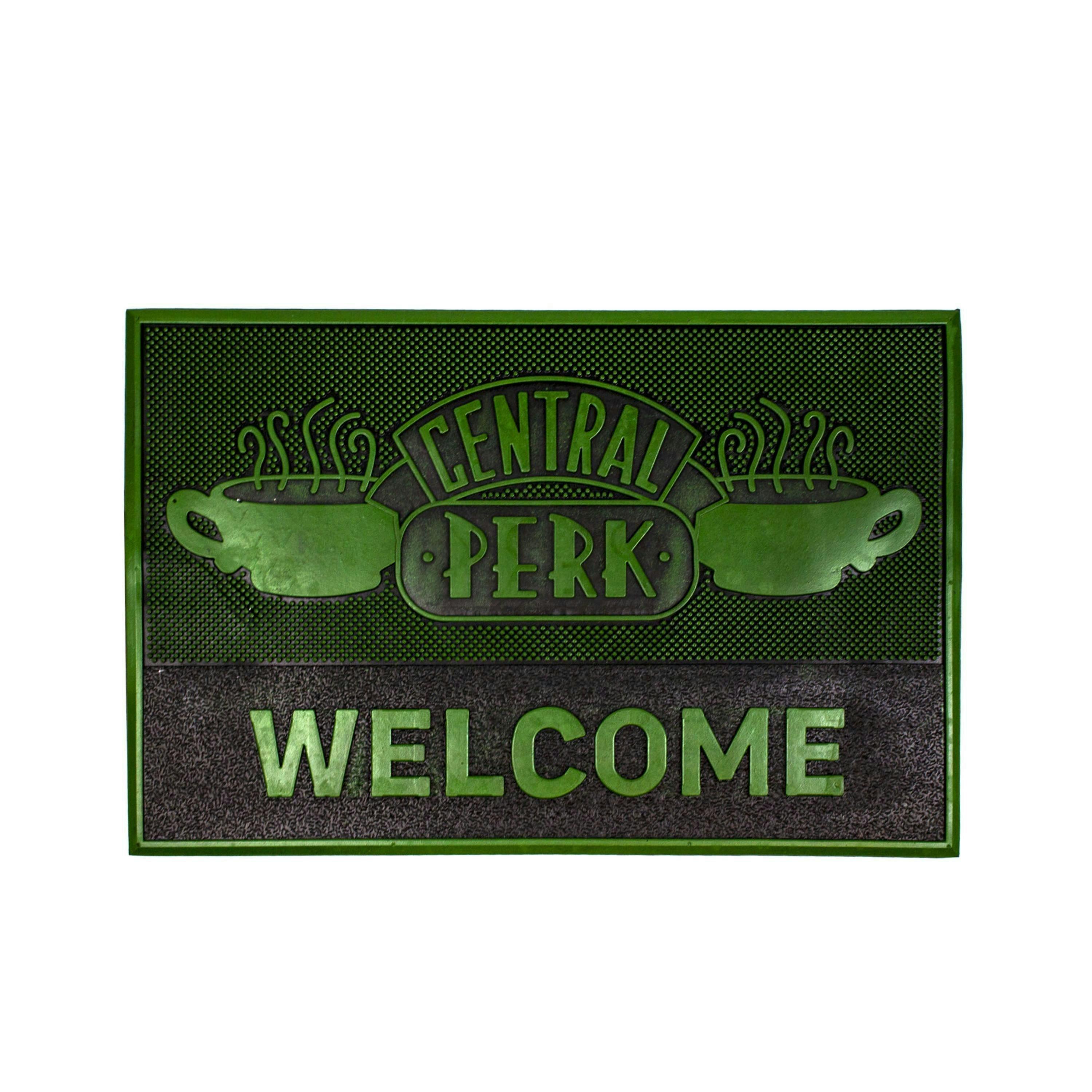 Friends Unisex Green Central Perk Logo Rubber Door Mat (One Size) by Vanilla Underground , view 1 of 5