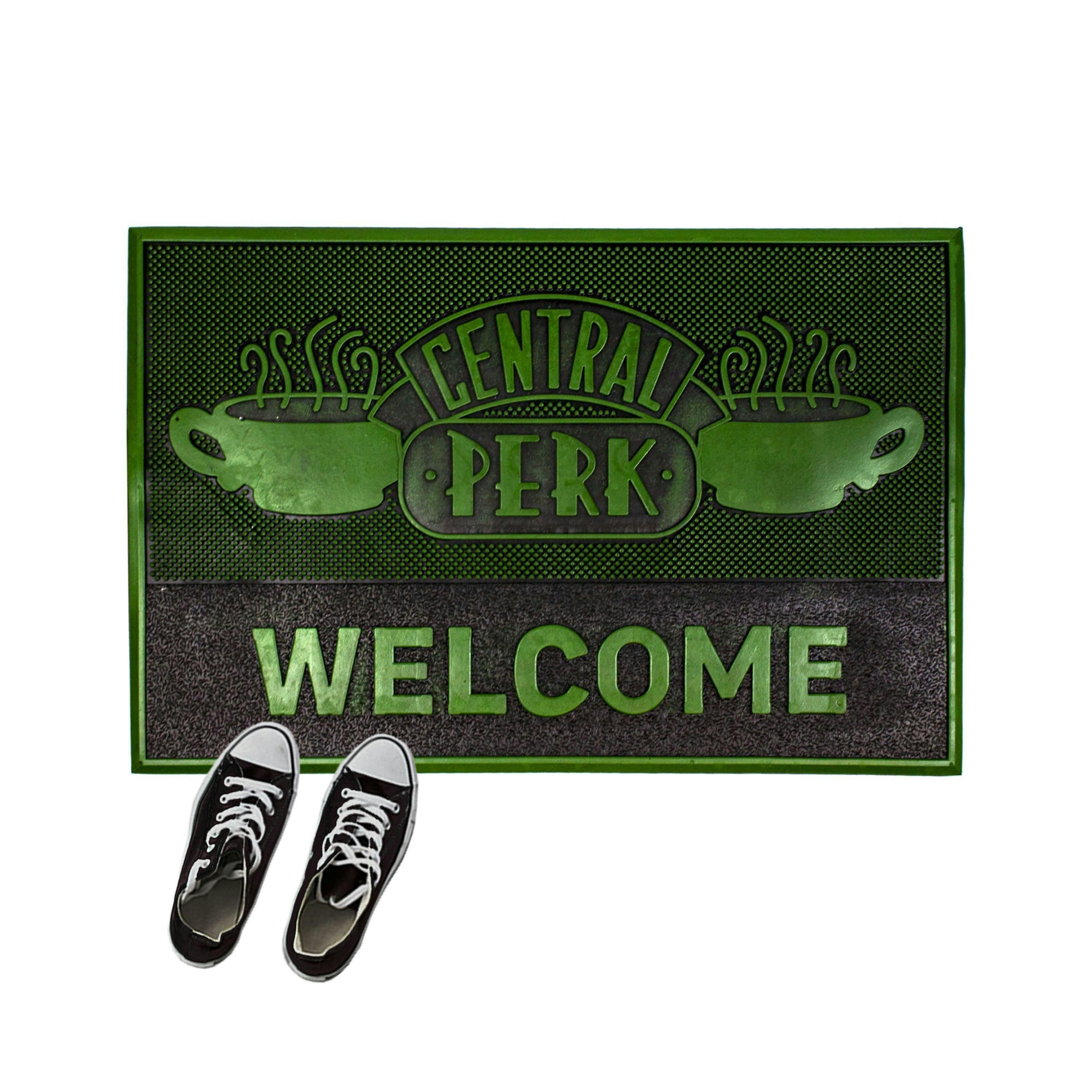 Friends Unisex Green Central Perk Logo Rubber Door Mat (One Size) by Vanilla Underground , view 3 of 5