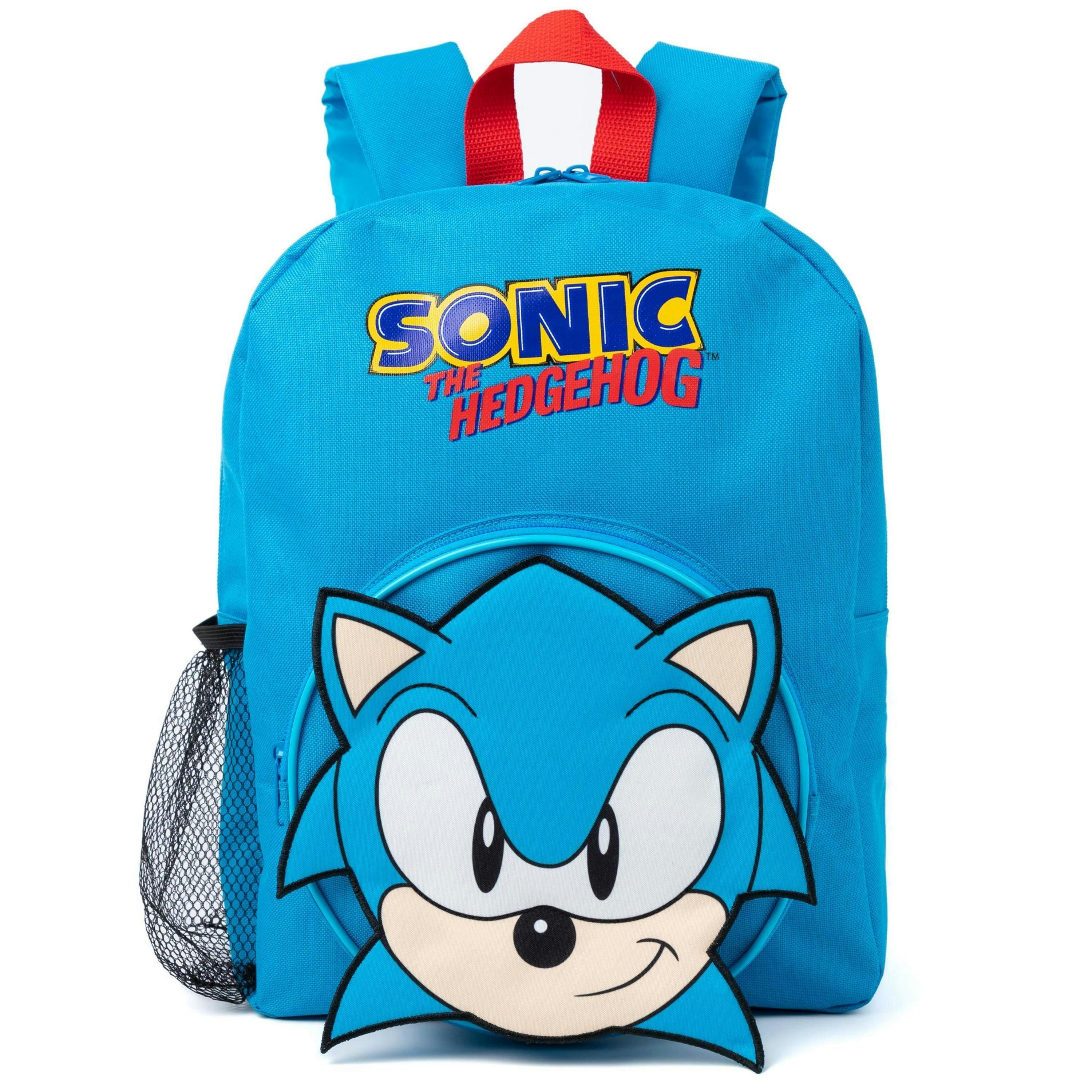 Sonic the Hedgehog Unisex Kids Blue Character 4 Piece Backpack Set (One Size) by Vanilla Underground , view 3 of 6