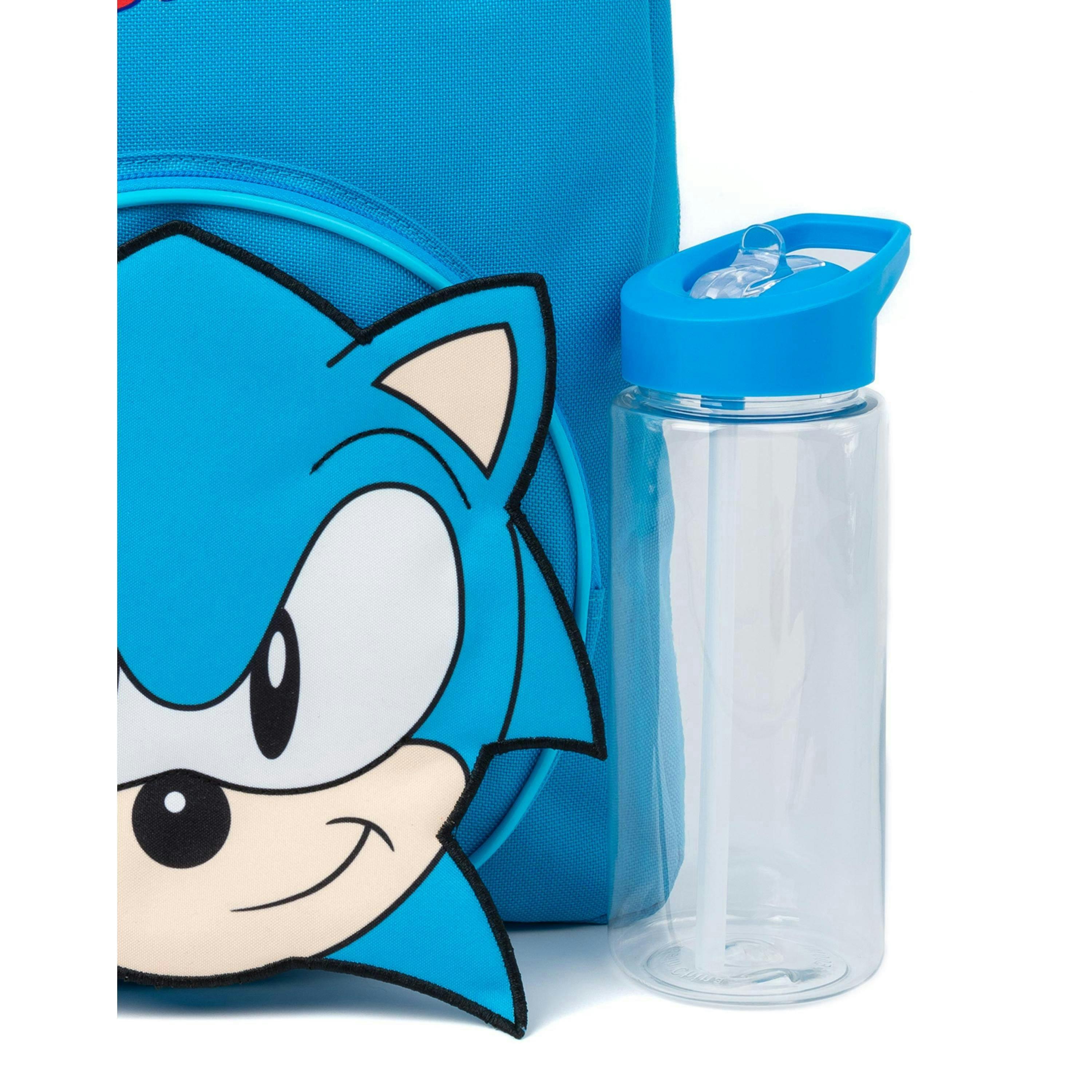 Sonic the Hedgehog Unisex Kids Blue Character 4 Piece Backpack Set (One Size) by Vanilla Underground , view 5 of 6
