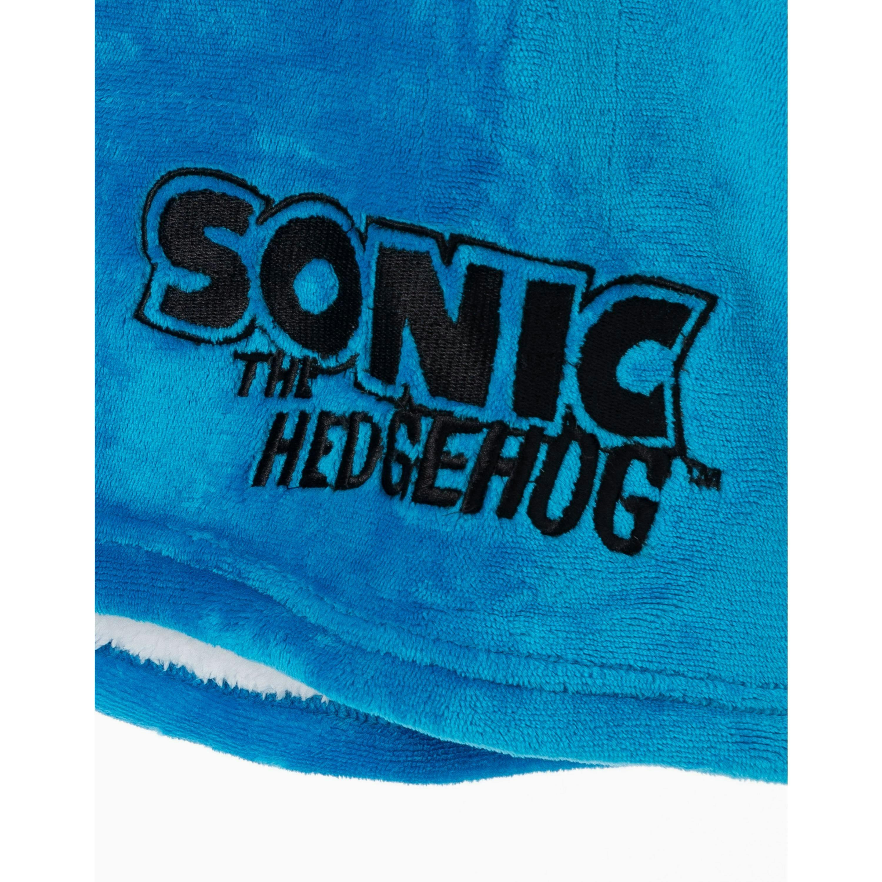 Sonic the Hedgehog Boys Blue Blanket Hoodie (One Size) by Vanilla Underground , view 5 of 6