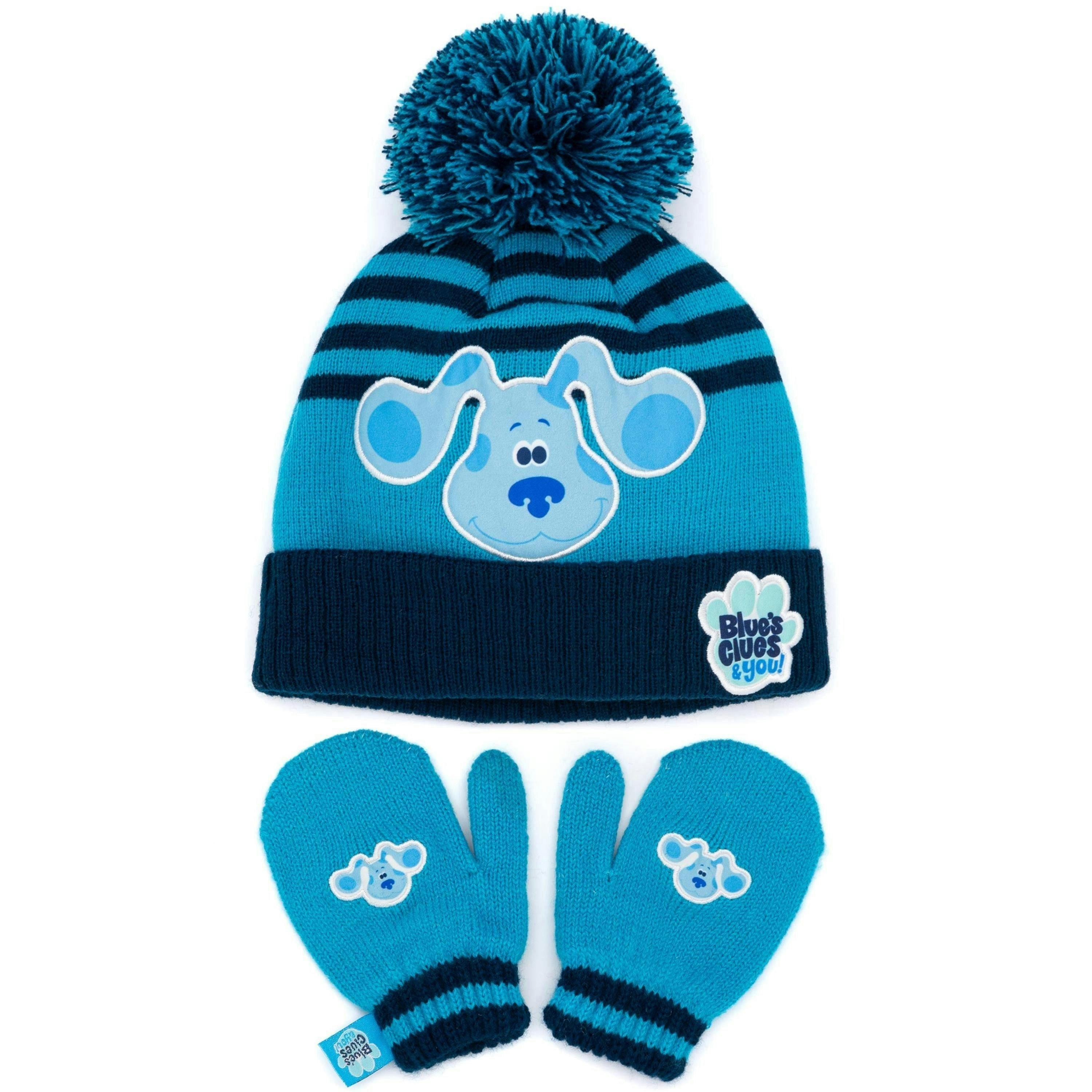 Blue's Clues & You! Unisex Kids Blue Beanie and Gloves Set (One Size) by Vanilla Underground , view 1 of 6