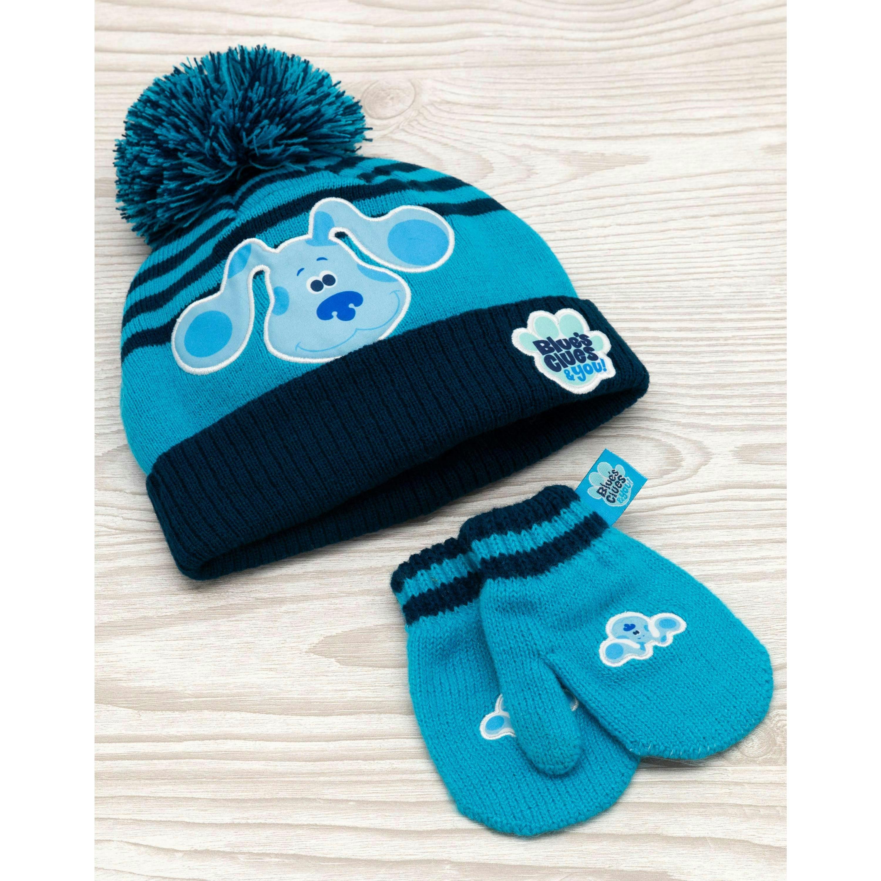 Blue's Clues & You! Unisex Kids Blue Beanie and Gloves Set (One Size) by Vanilla Underground , view 2 of 6