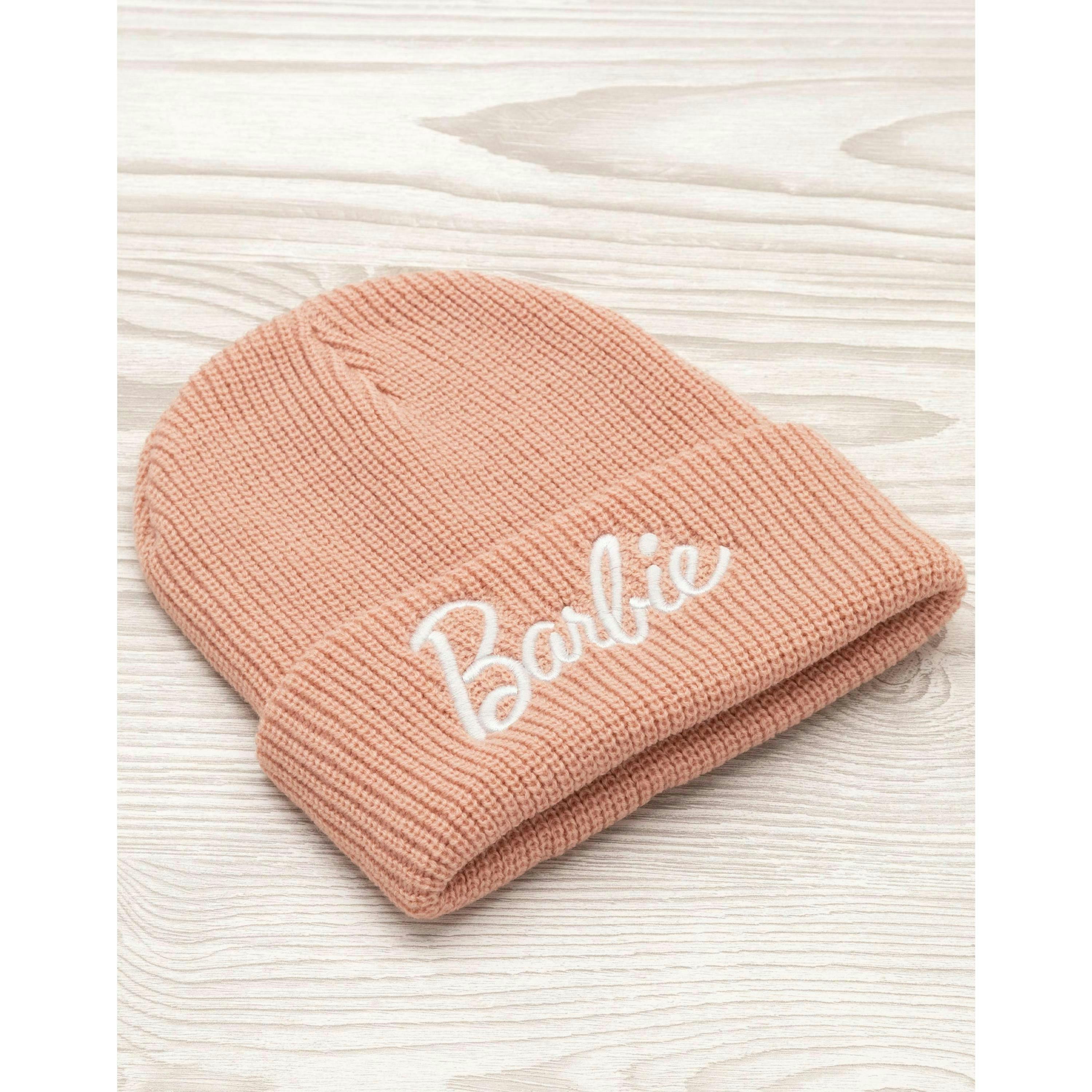 Barbie Womens Pink Beanie Hat (One Size) [dis] by Vanilla Underground , view 3 of 6