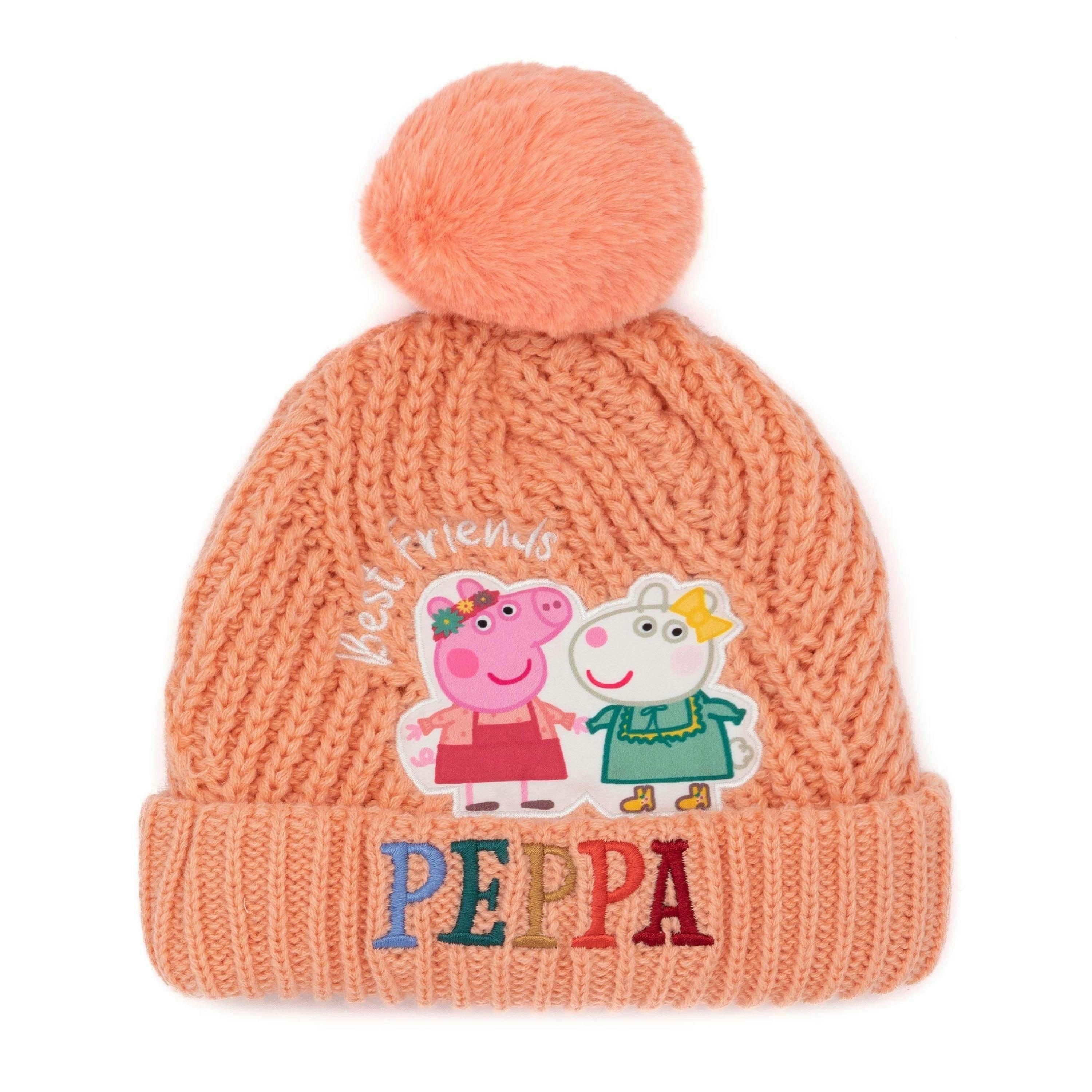 Peppa Pig Girls Orange Beanie and Gloves Set (One Size) by Vanilla Underground , view 5 of 6