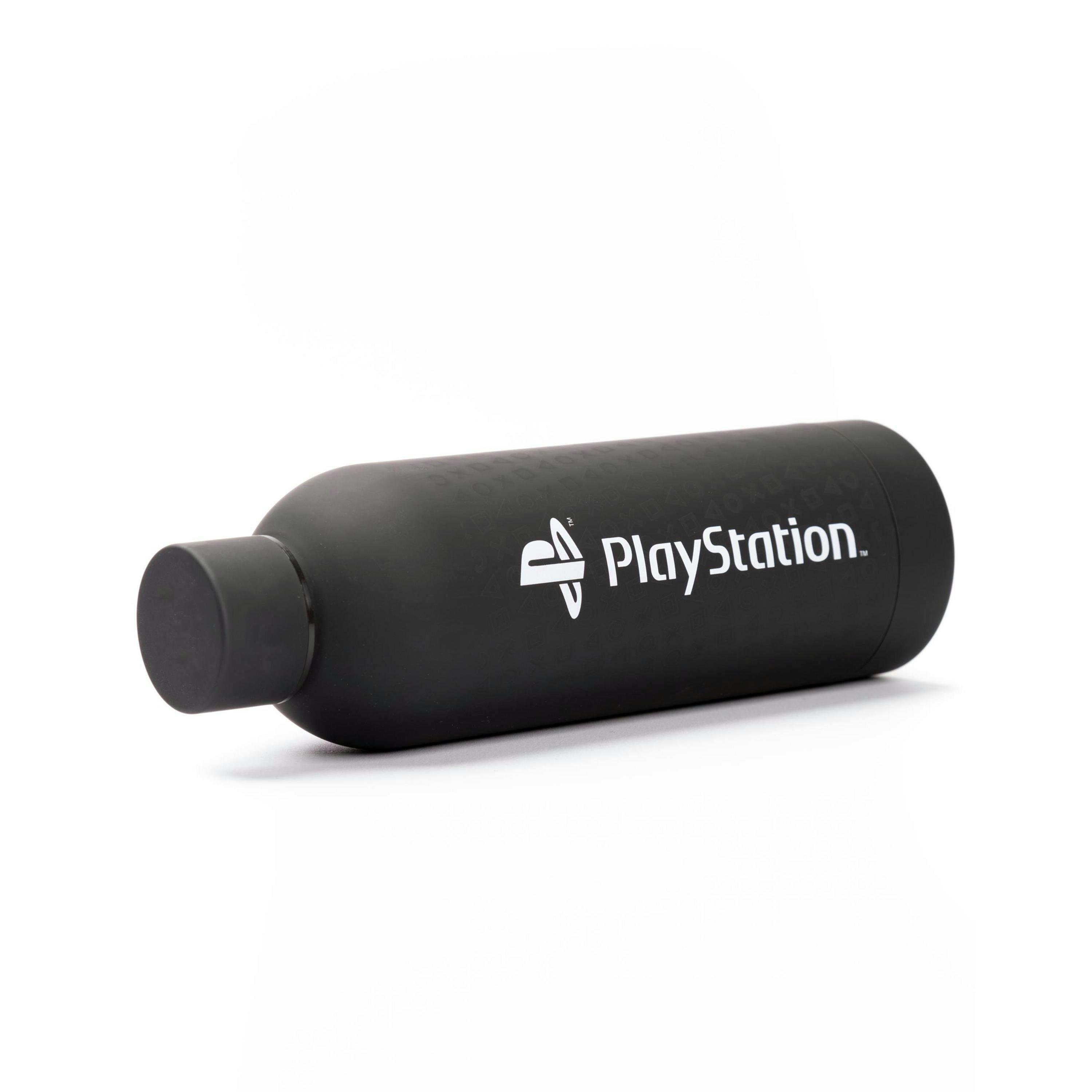PlayStation Mens Black Basic Logo Print Stainless Steel Bottle (One Size) by Vanilla Underground , view 3 of 6
