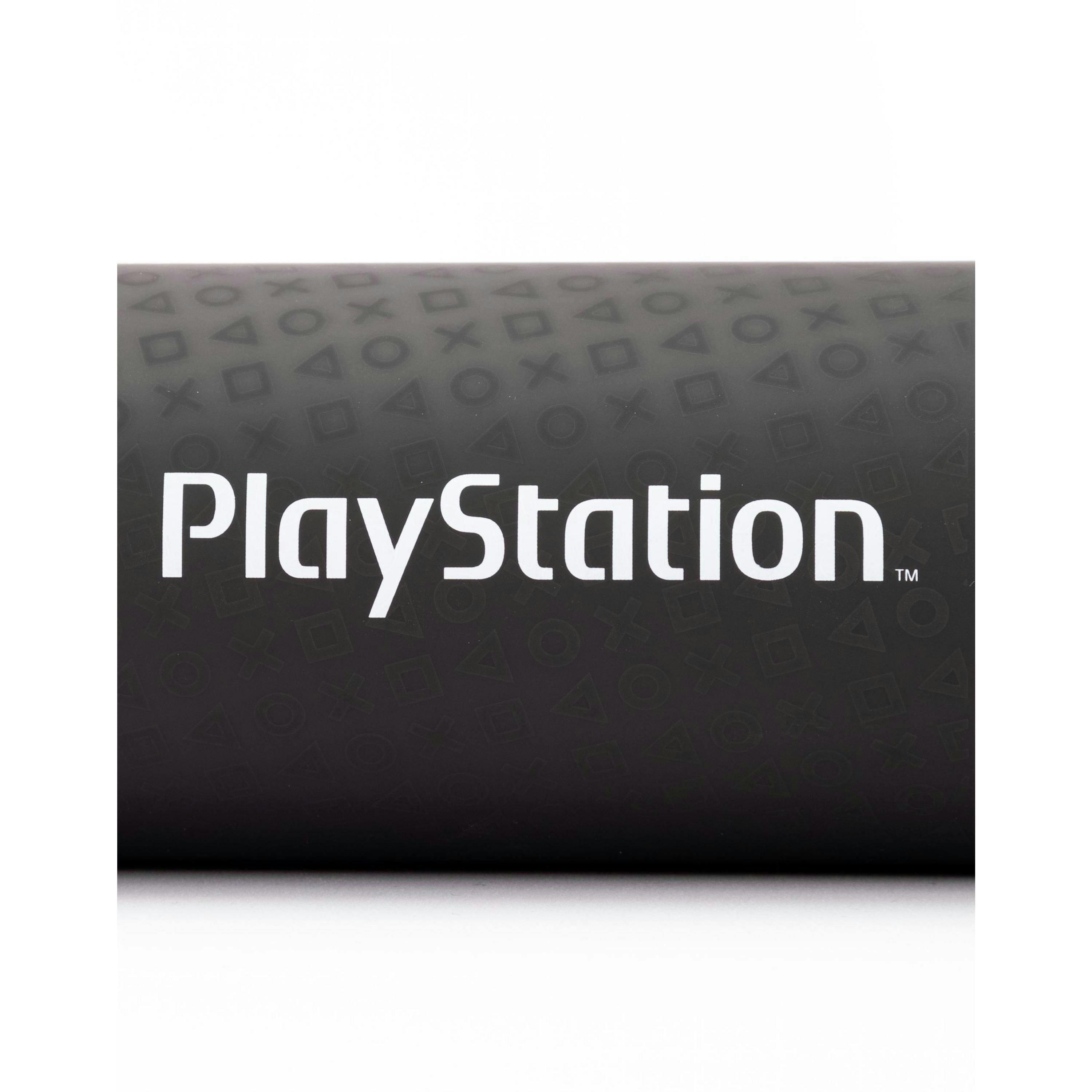 PlayStation Mens Black Basic Logo Print Stainless Steel Bottle (One Size) by Vanilla Underground , view 5 of 6