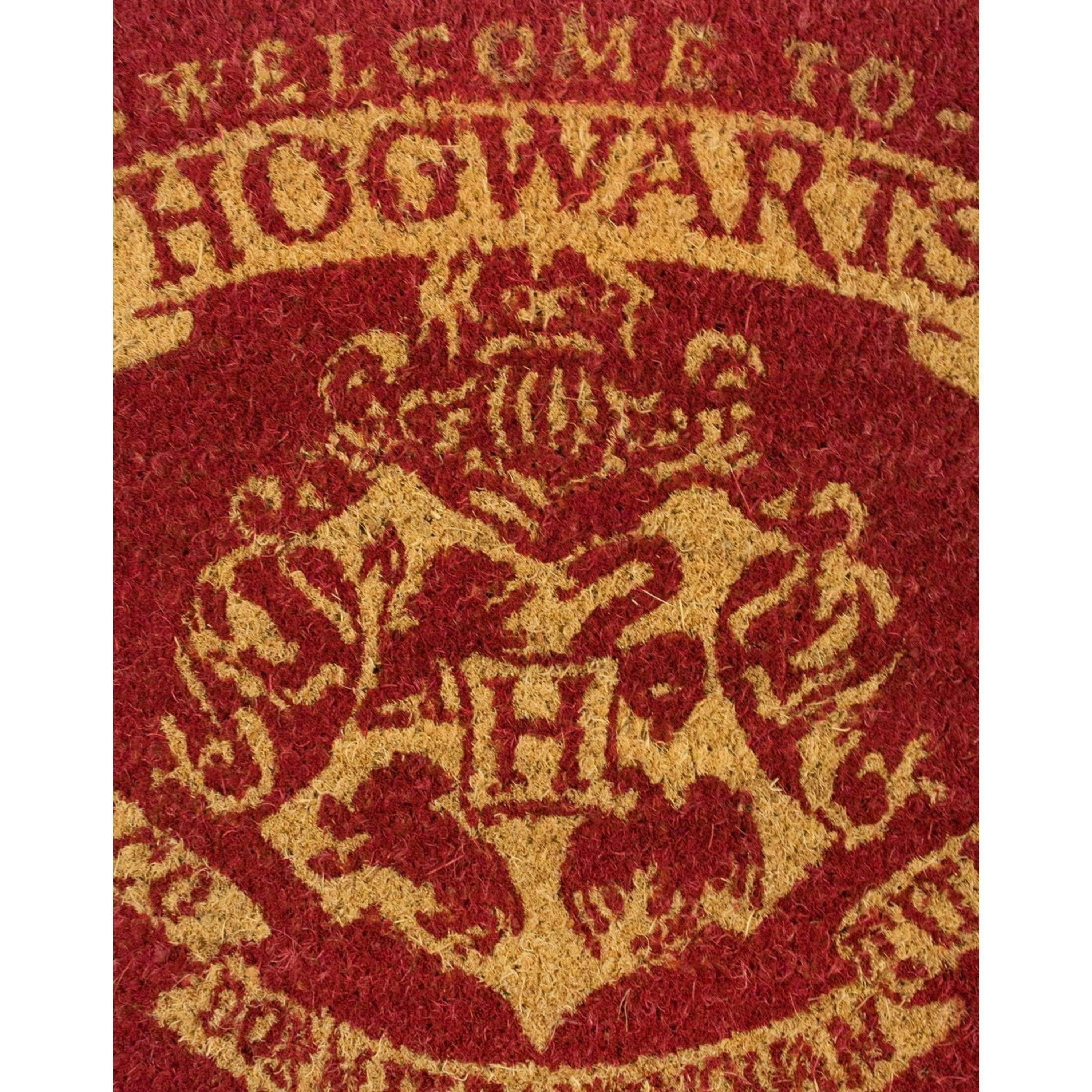 Harry Potter Unisex Red Hogwarts Crest Coir Door Mat (One Size) by Vanilla Underground , view 2 of 2