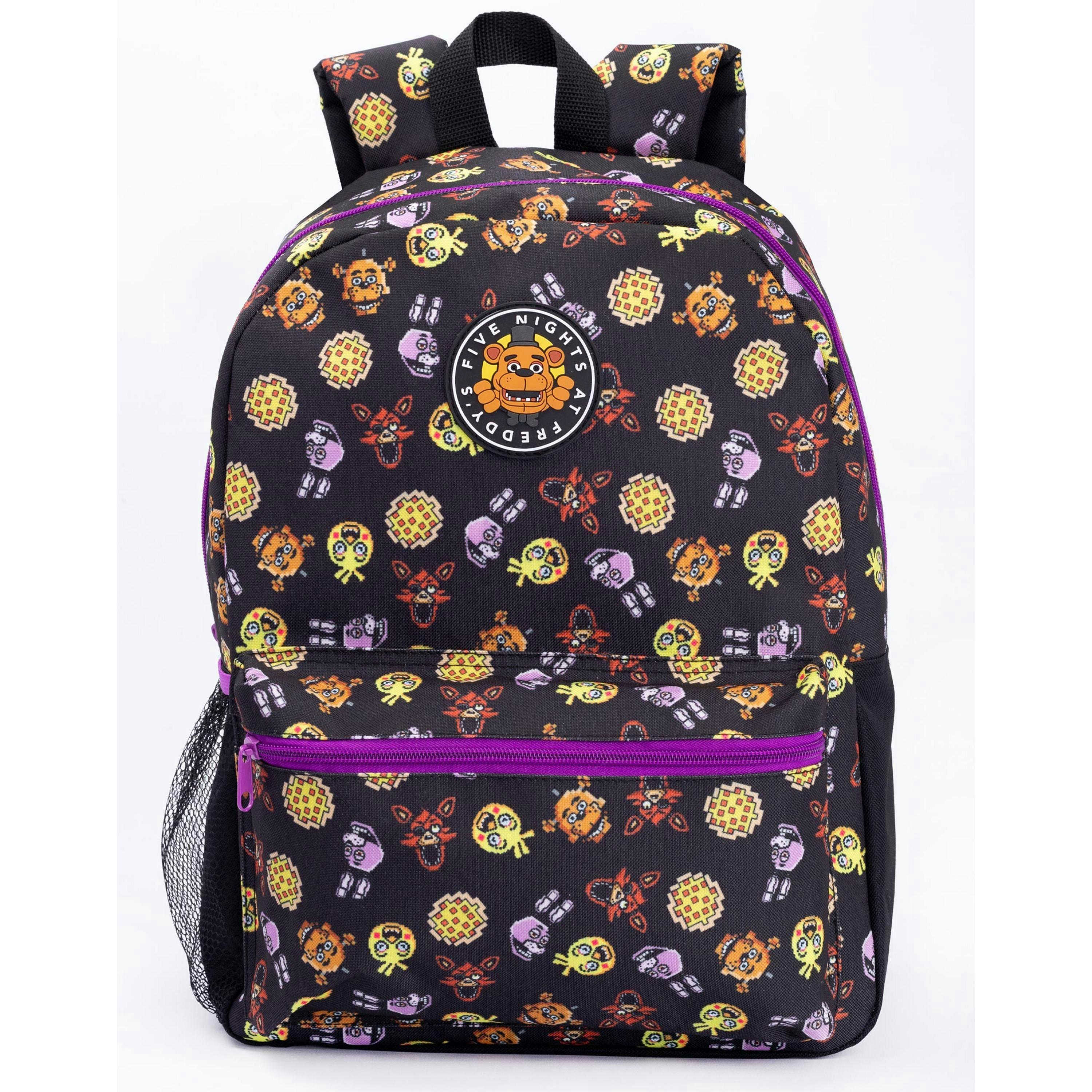 Five Nights At Freddy's Boys Black Printed 4 Piece Backpack Set (One Size) by Vanilla Underground , view 4 of 6