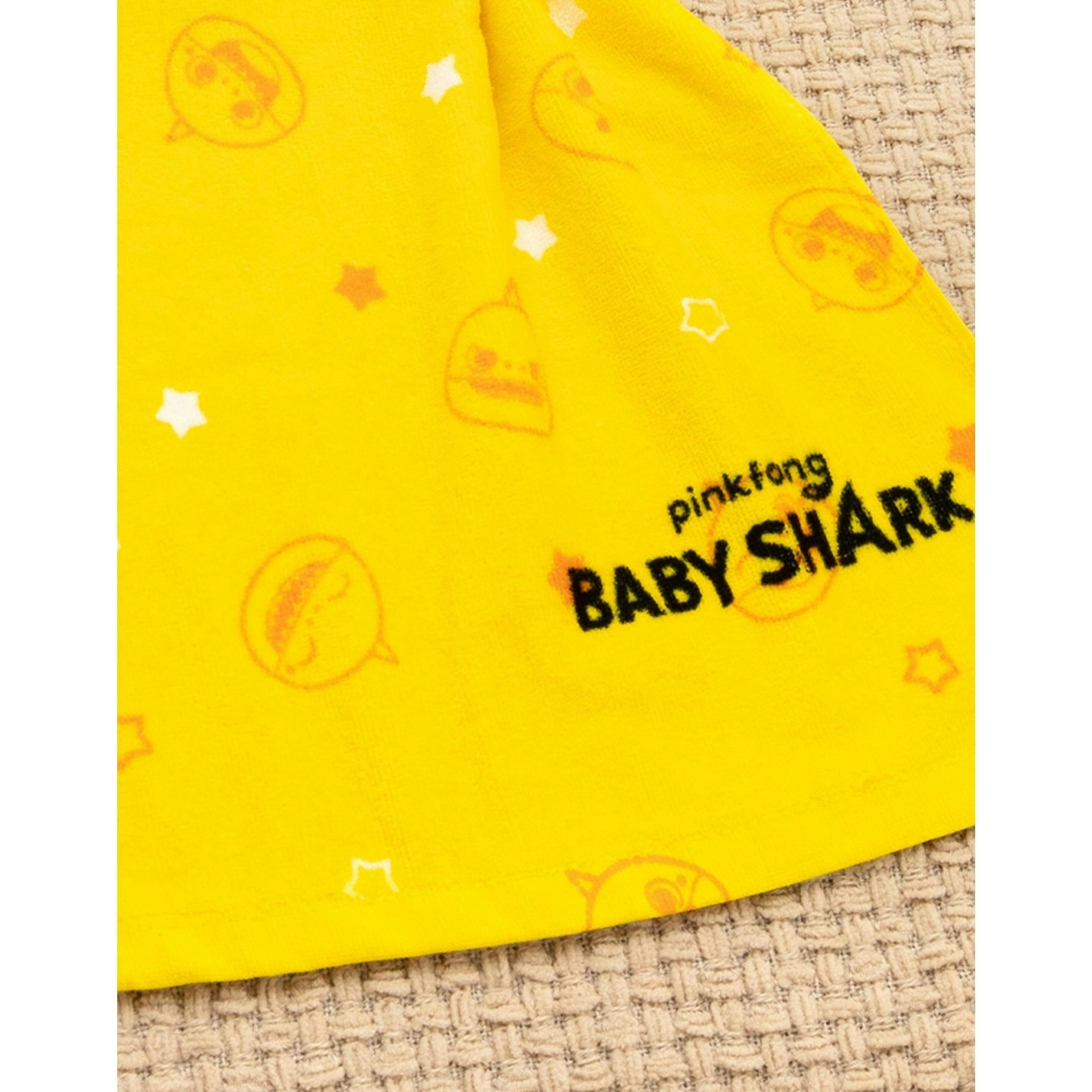 Baby Shark Unisex Kids Multicoloured Novelty Character 3D Hood Poncho Towel (One Size) by Vanilla Underground , view 5 of 6