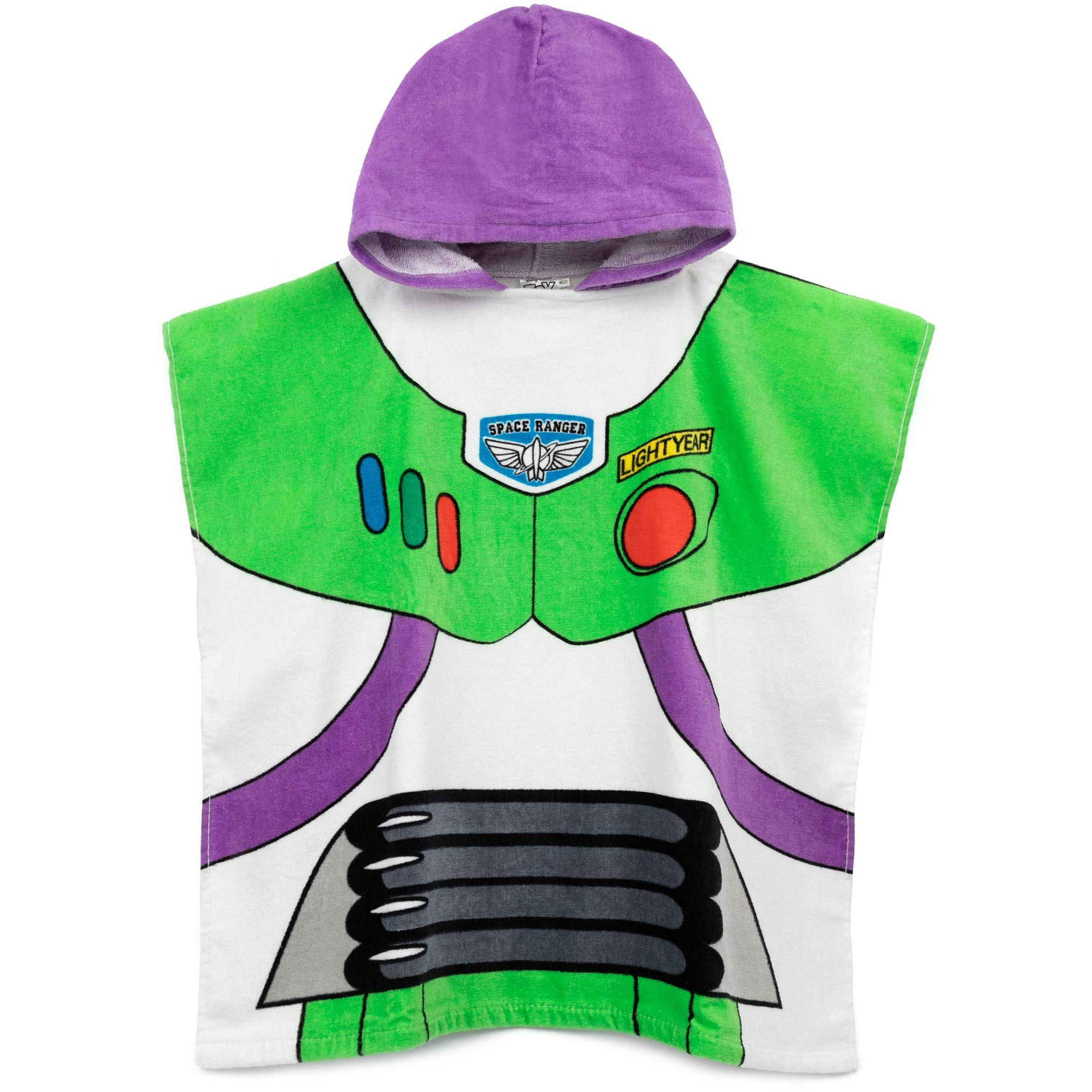 Disney Boys Multicoloured Buzz Lightyear Poncho Towel (One Size) by Vanilla Underground , view 1 of 6