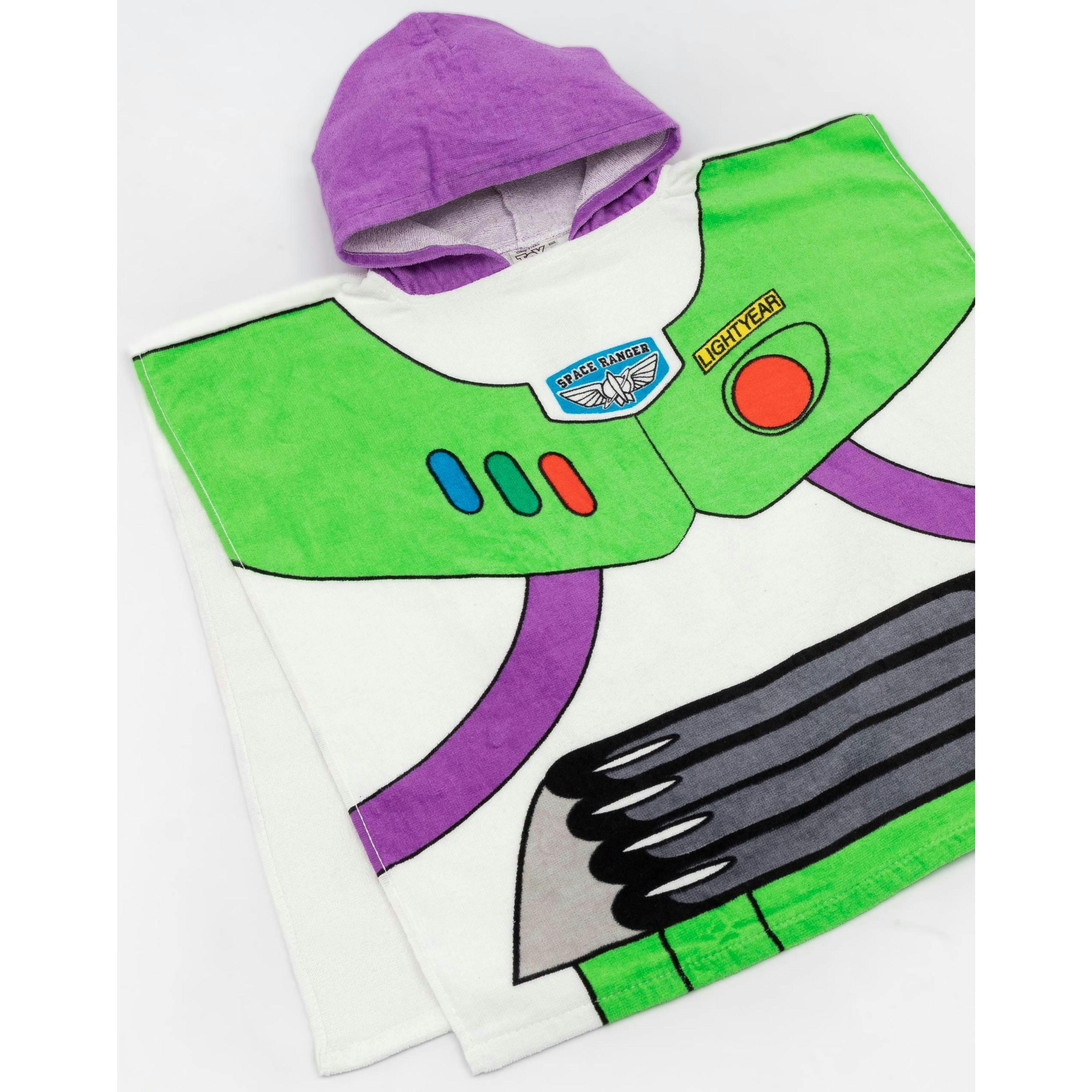Disney Boys Multicoloured Buzz Lightyear Poncho Towel (One Size) by Vanilla Underground , view 3 of 6