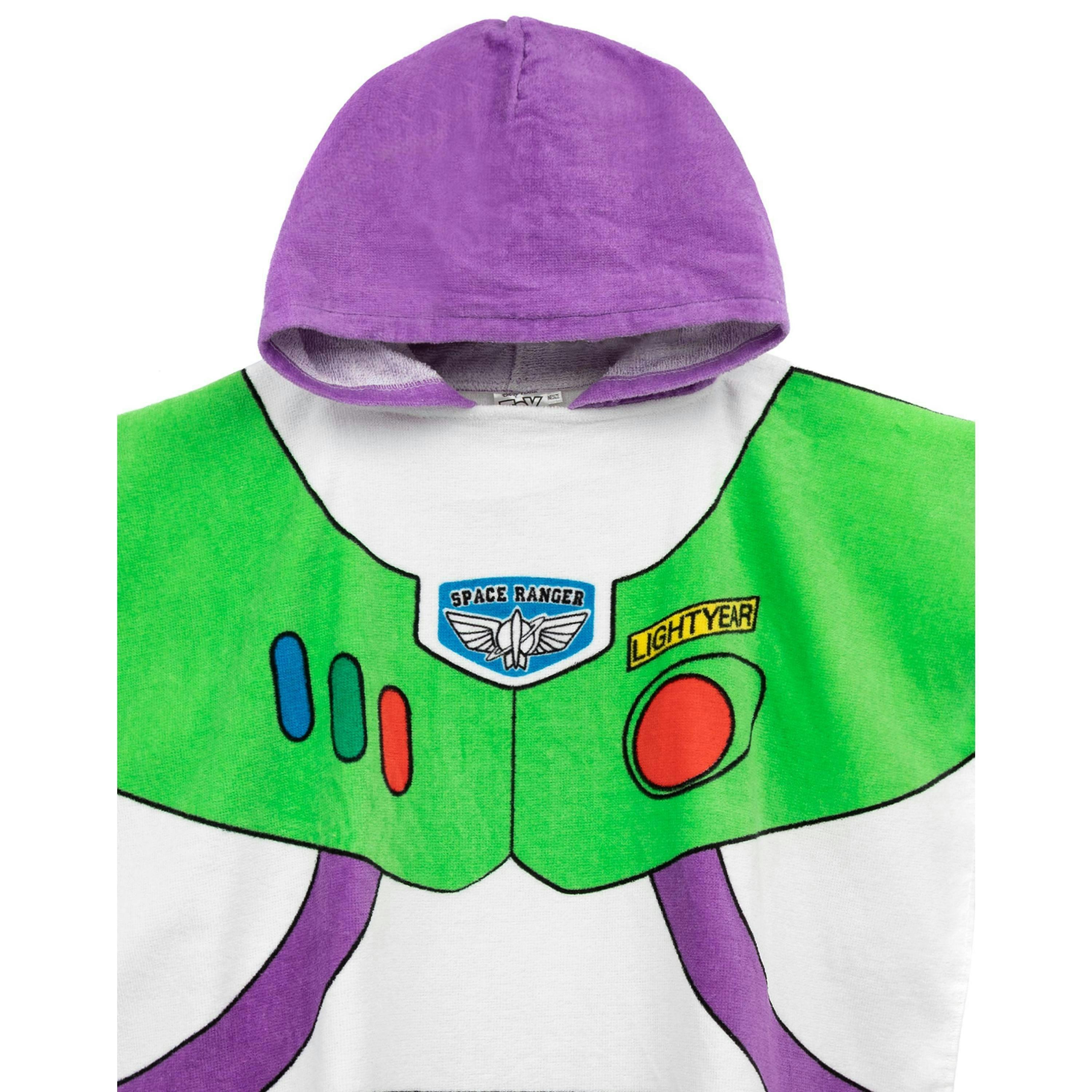Disney Boys Multicoloured Buzz Lightyear Poncho Towel (One Size) by Vanilla Underground , view 5 of 6