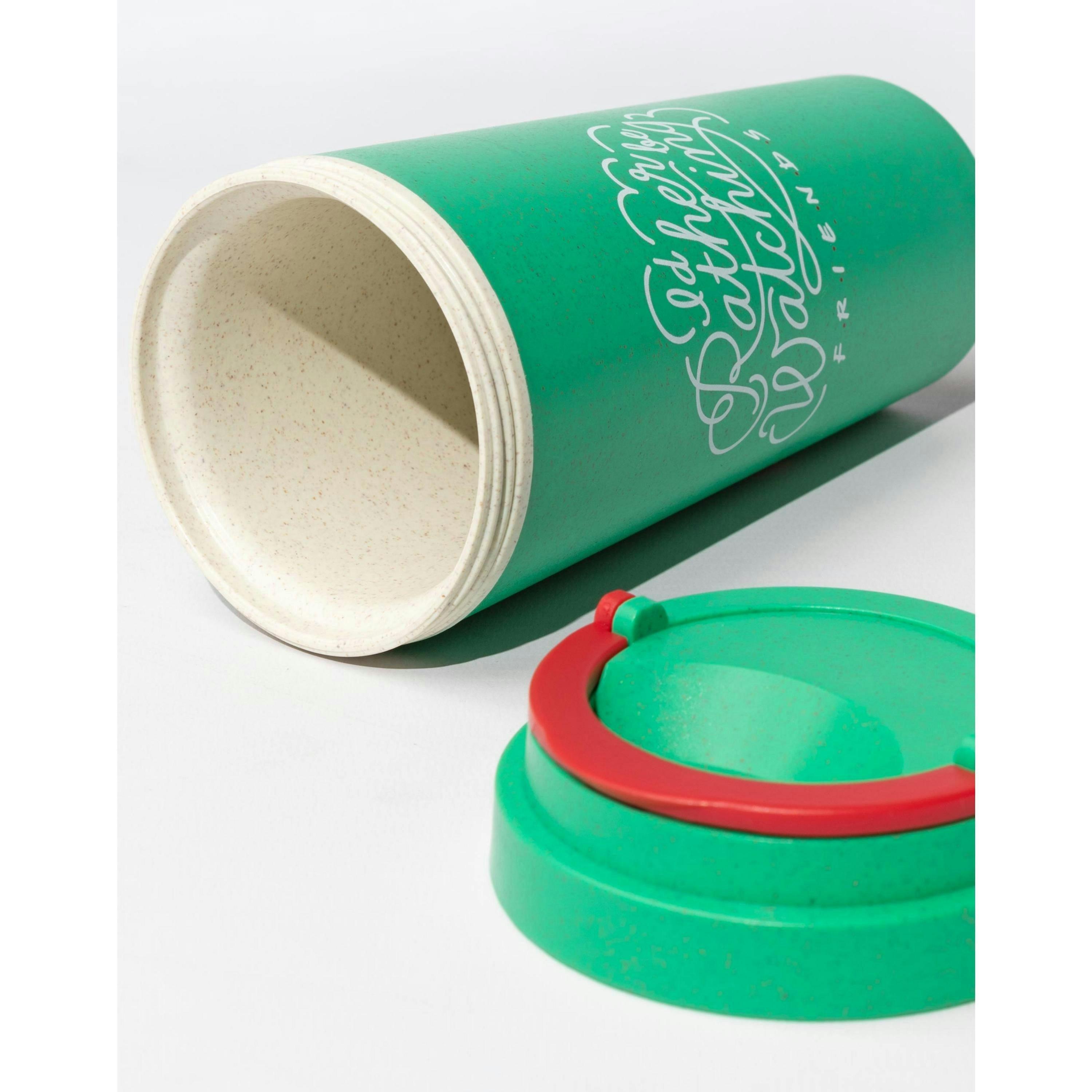 Friends Unisex Green Central Perk Logo Travel Mug (One Size) by Vanilla Underground , view 4 of 5