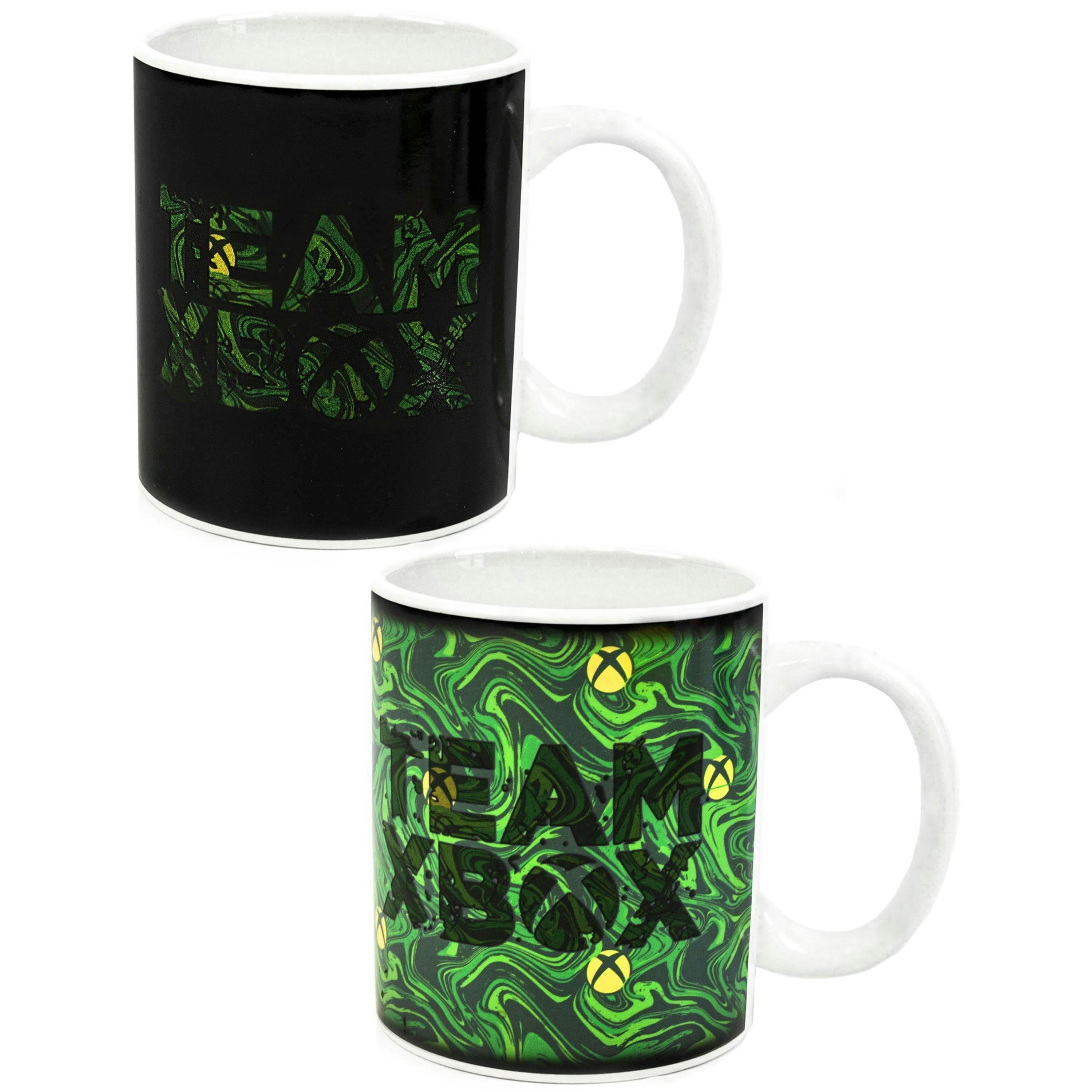 Xbox Womens Green Team Xbox Placement Print Heat Changing Mug (One Size) by Vanilla Underground , view 1 of 5