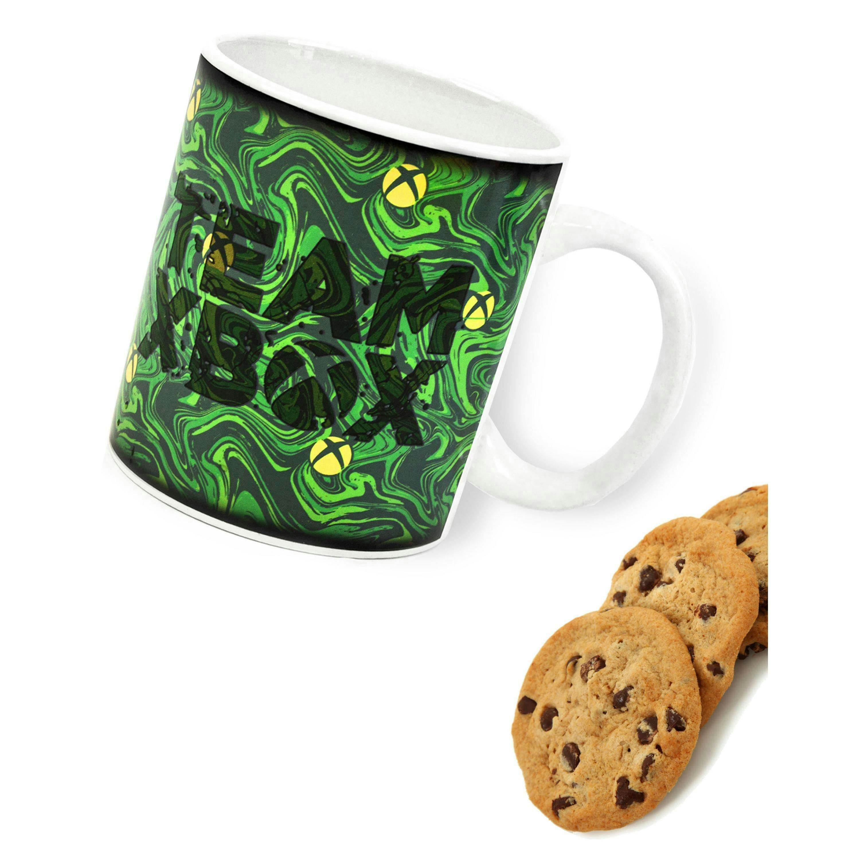 Xbox Womens Green Team Xbox Placement Print Heat Changing Mug (One Size) by Vanilla Underground , view 3 of 5