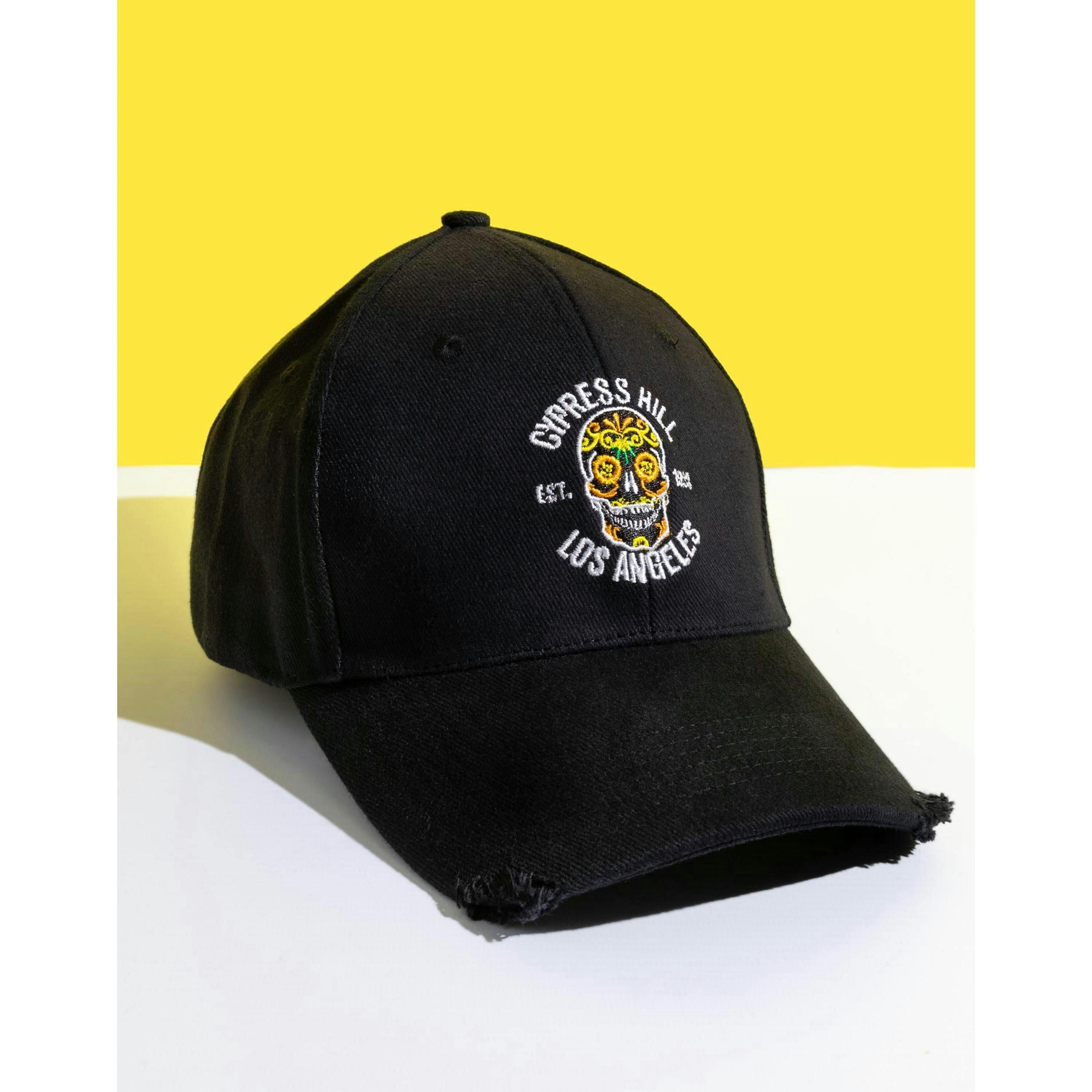 Cypress Hill Unisex Black Band Logo Adjustable Curved Peak Cap (One Size) by Vanilla Underground , view 2 of 6
