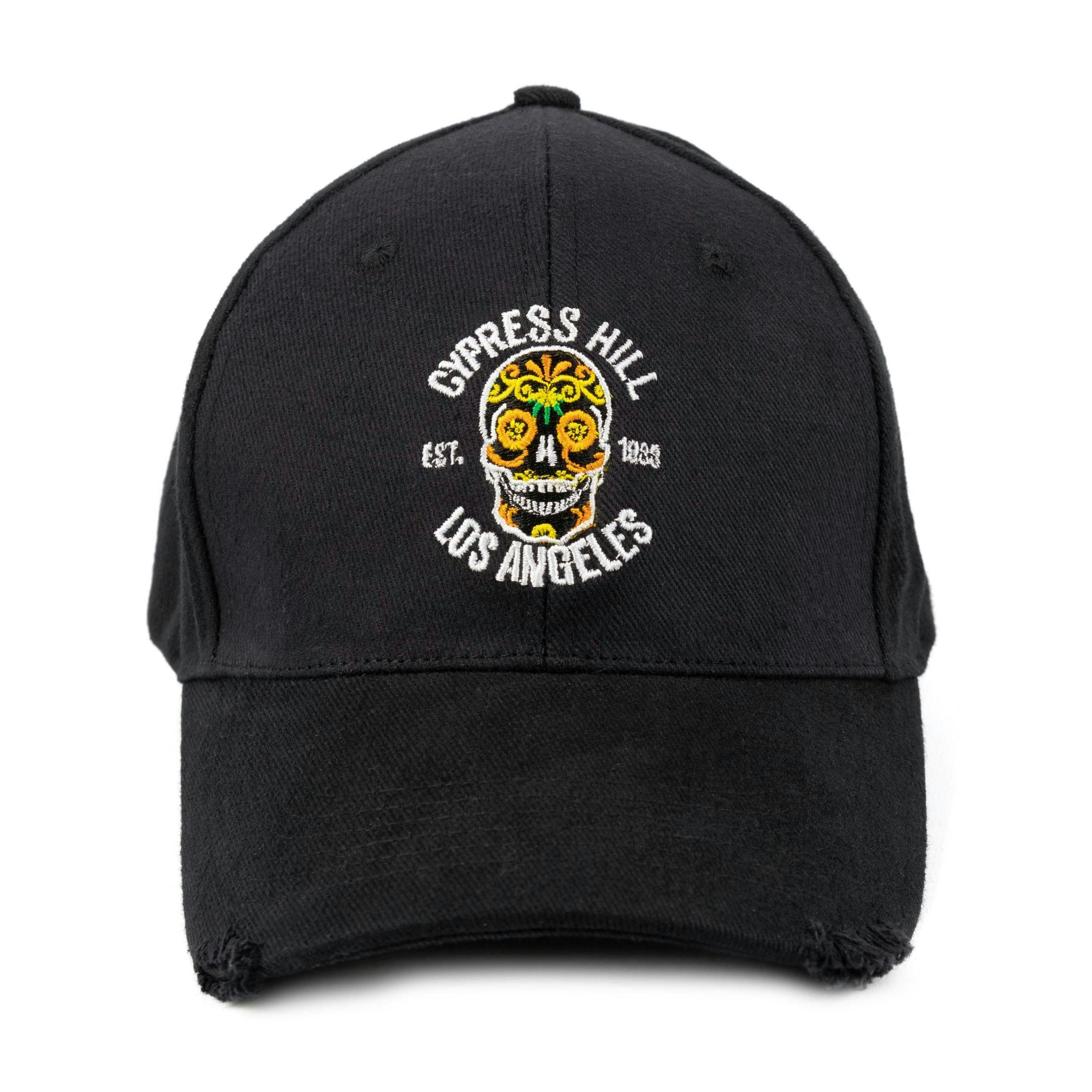 Cypress Hill Unisex Black Band Logo Adjustable Curved Peak Cap (One Size) by Vanilla Underground , view 4 of 6