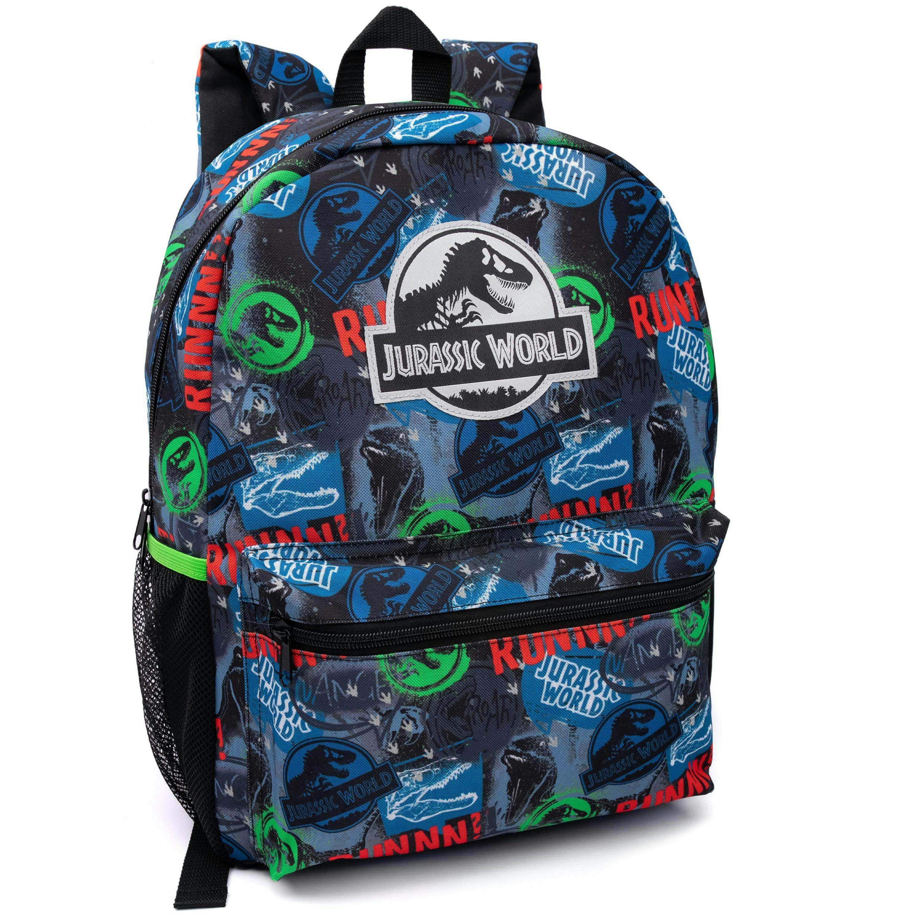 Jurassic World Boys Black Logo 4 Piece Backpack Set (One Size) by Vanilla Underground , view 4 of 6