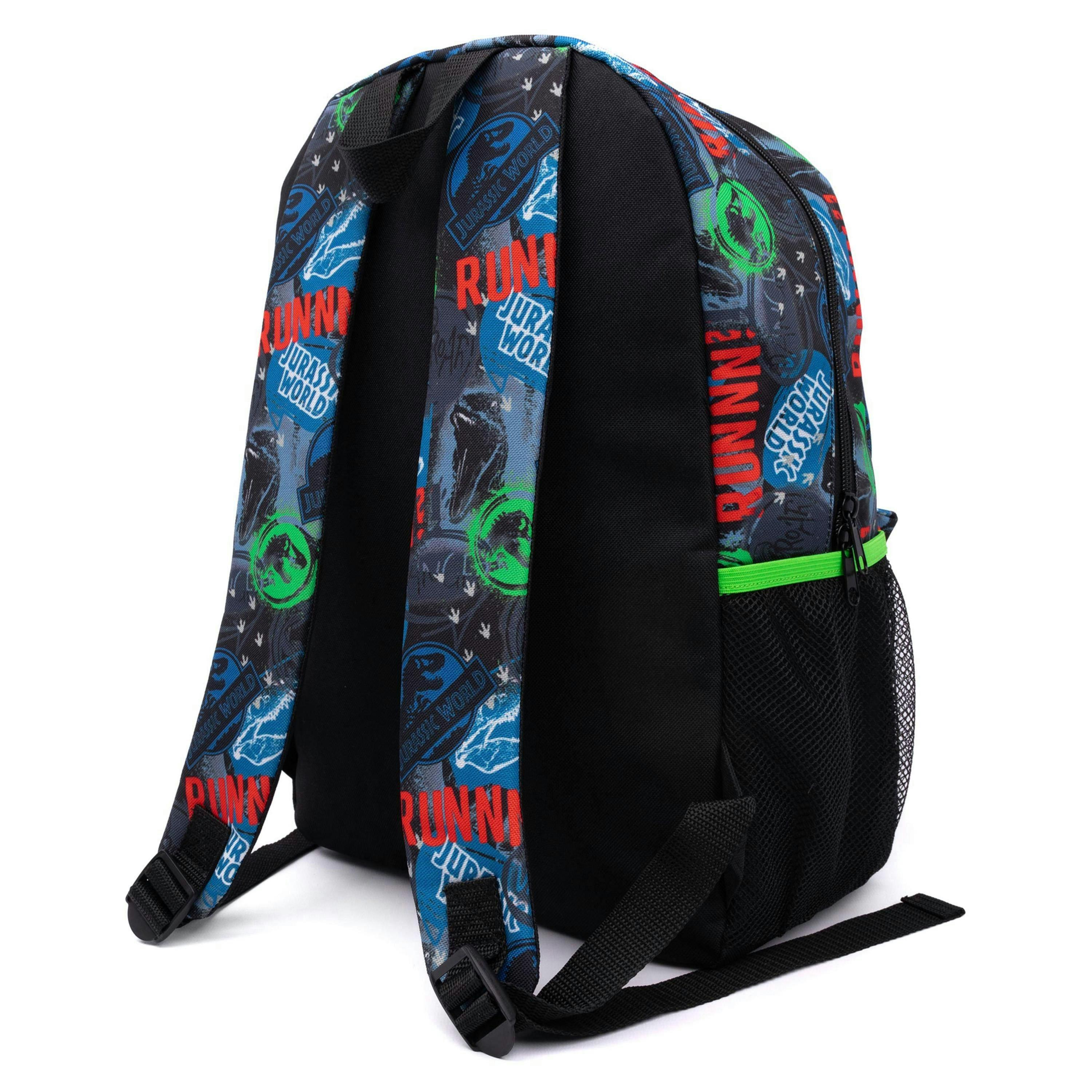 Jurassic World Boys Black Logo 4 Piece Backpack Set (One Size) by Vanilla Underground , view 5 of 6