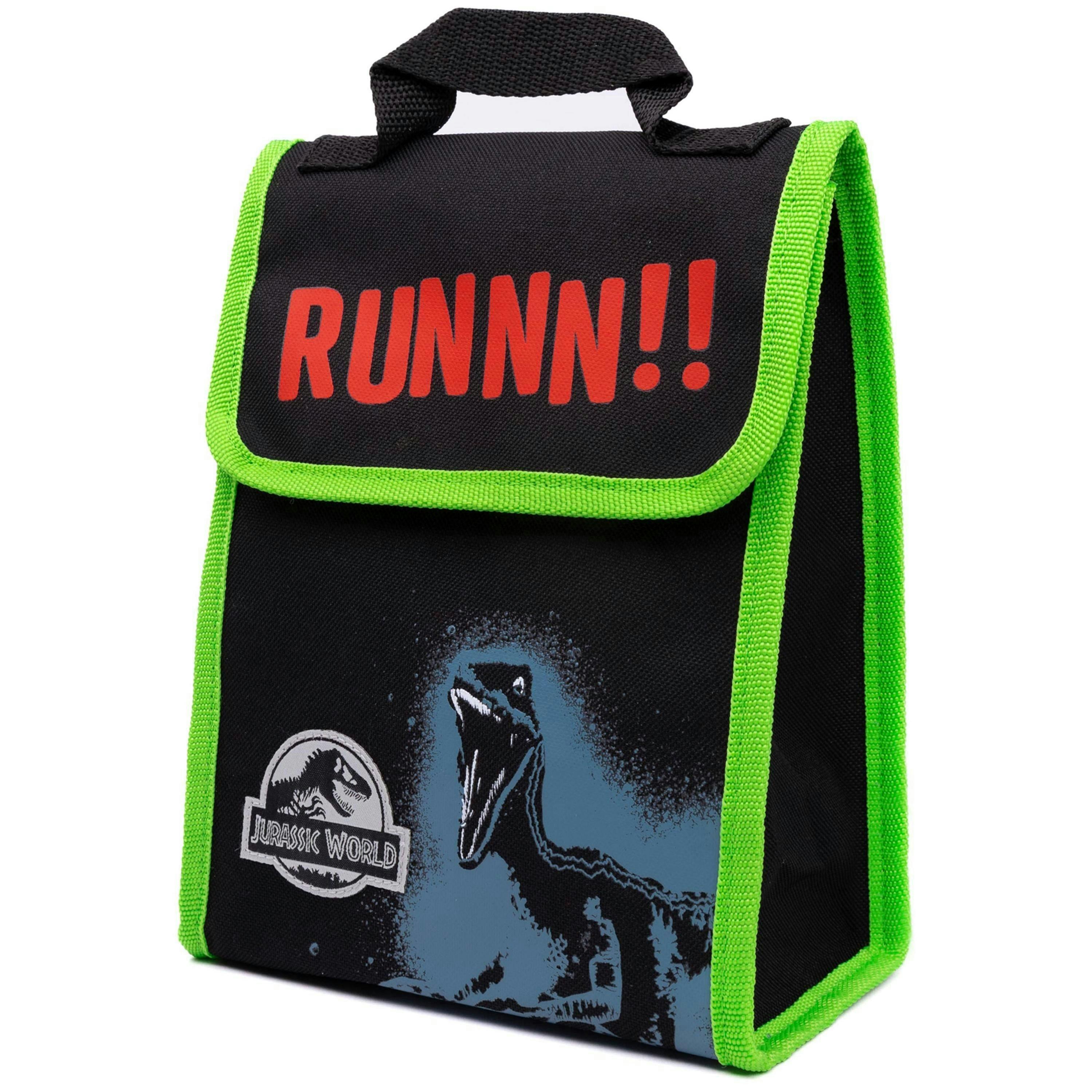 Jurassic World Boys Black Logo 4 Piece Backpack Set (One Size) by Vanilla Underground , view 6 of 6