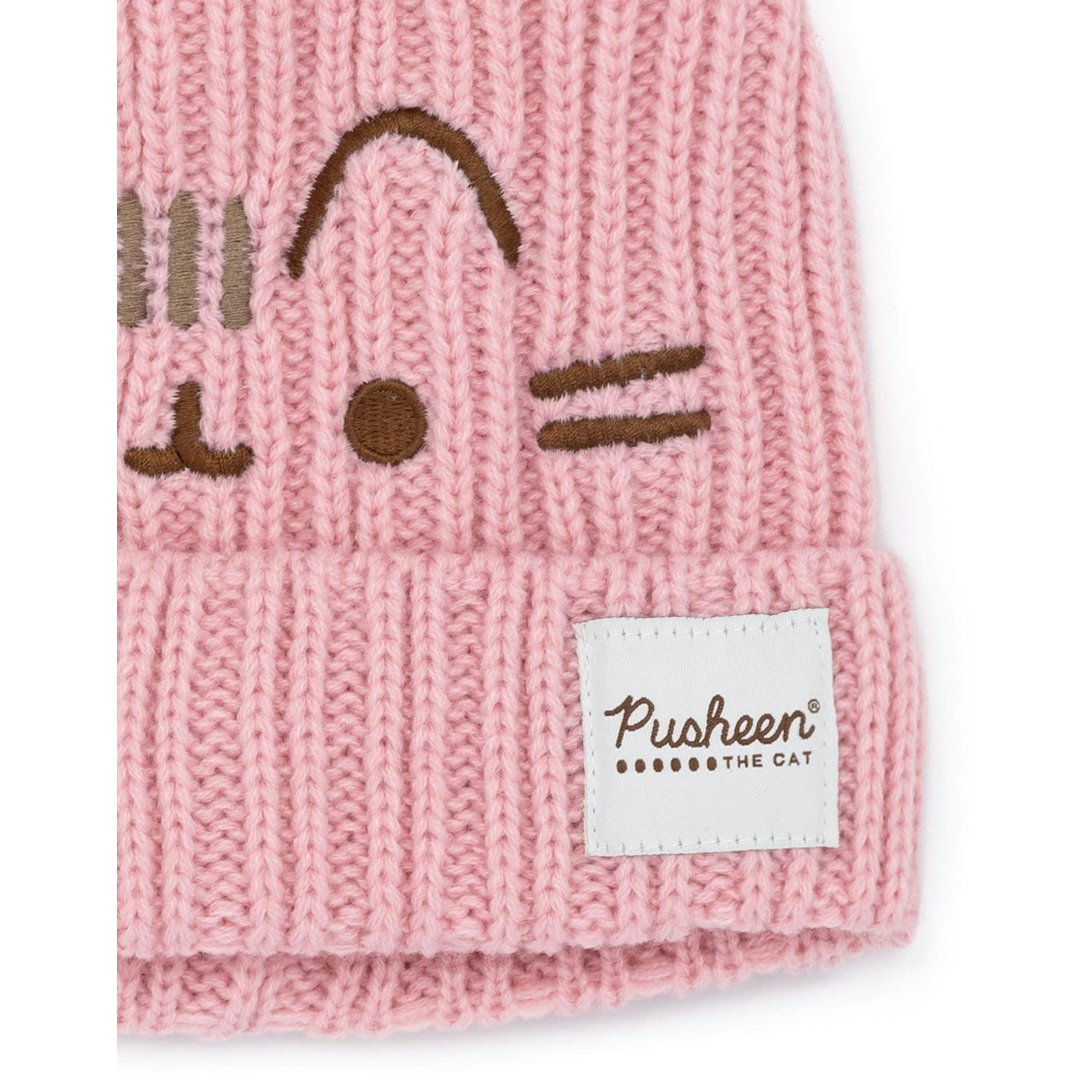 Pusheen Womens Pink Beanie and Gloves Set (One Size) [dis] by Vanilla Underground , view 4 of 6