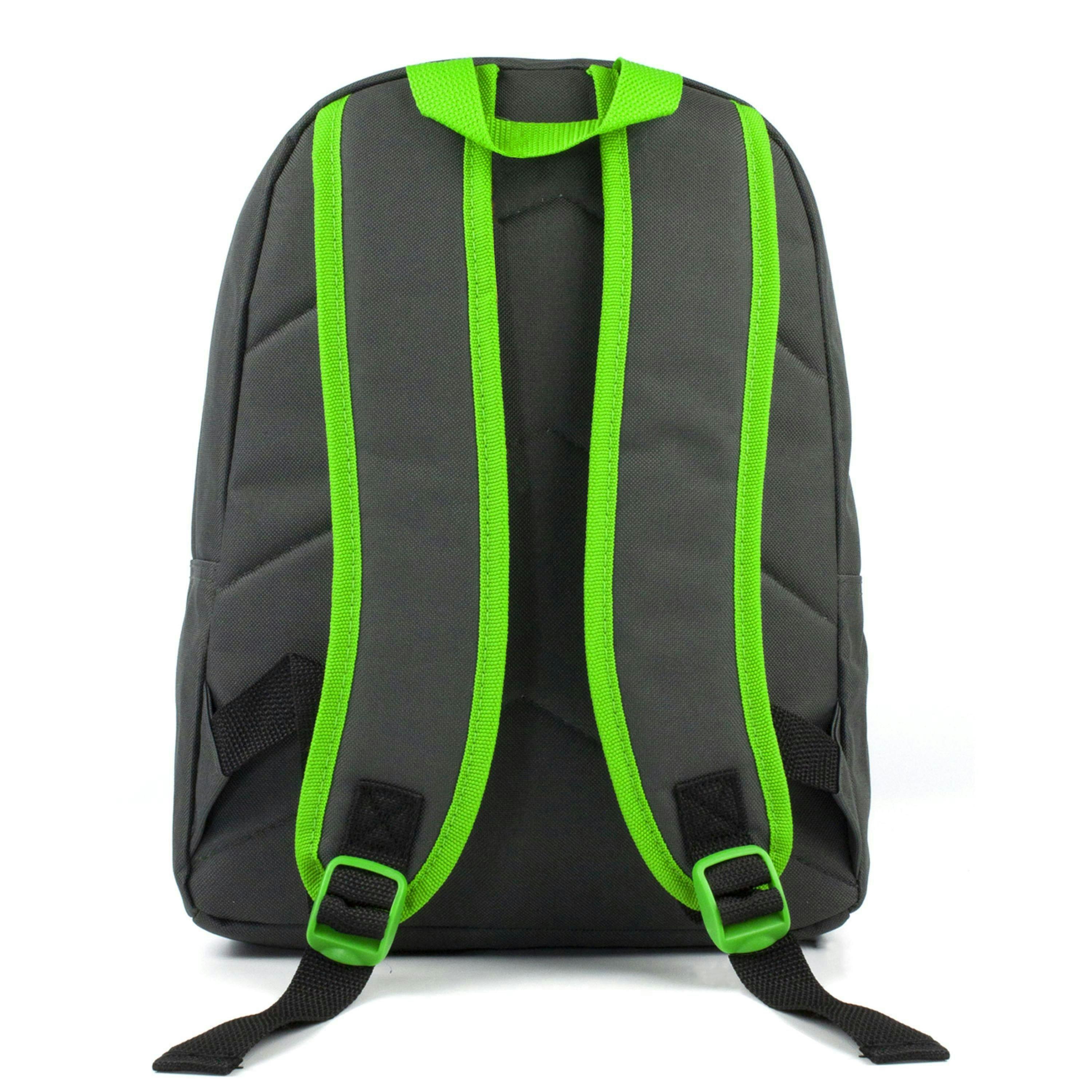 Minecraft Boys Grey Pixel Creeper Placement Print Backpack (One Size) by Vanilla Underground , view 4 of 6