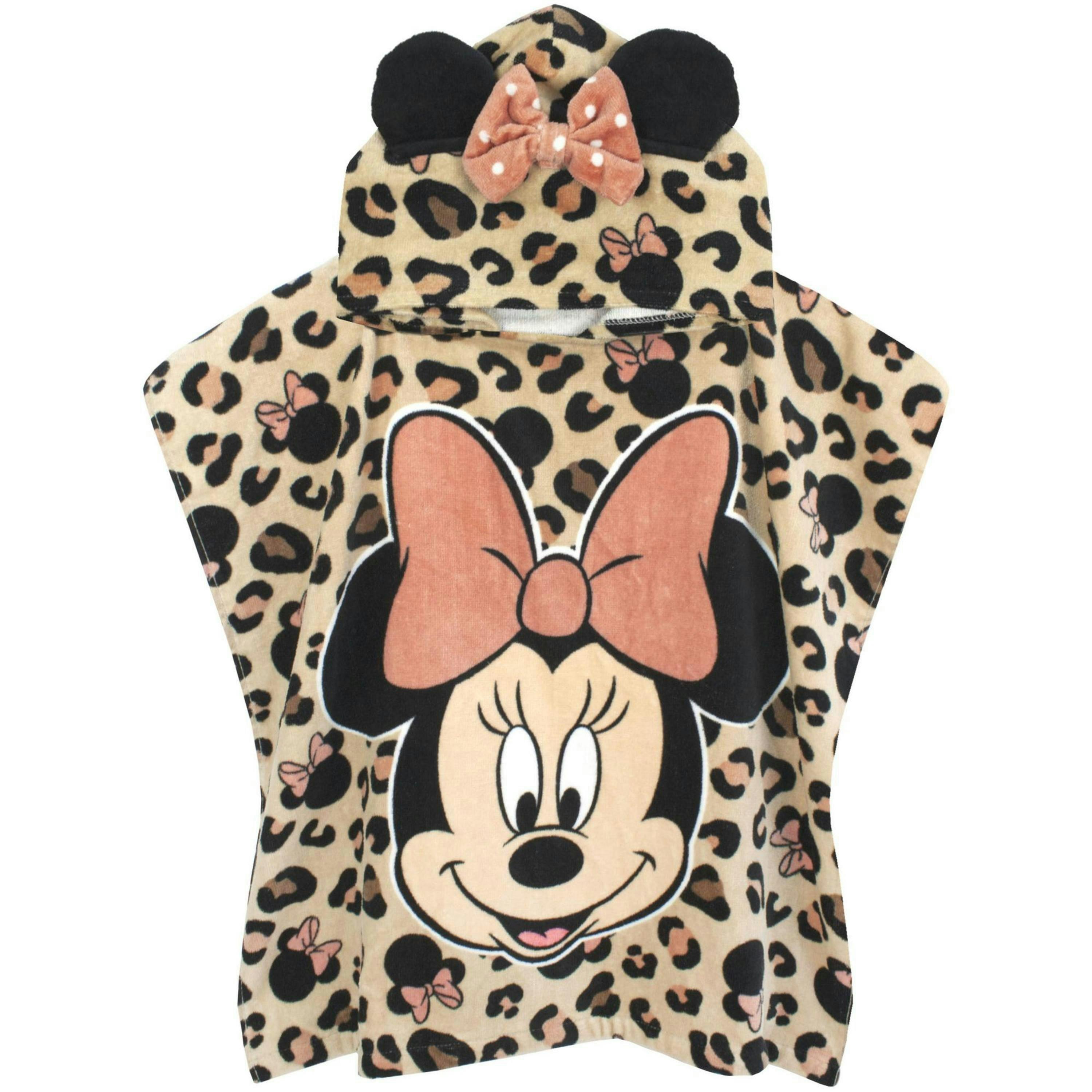 Disney Girls Pink Minnie Mouse Poncho Towel (One Size) by Vanilla Underground , view 1 of 5