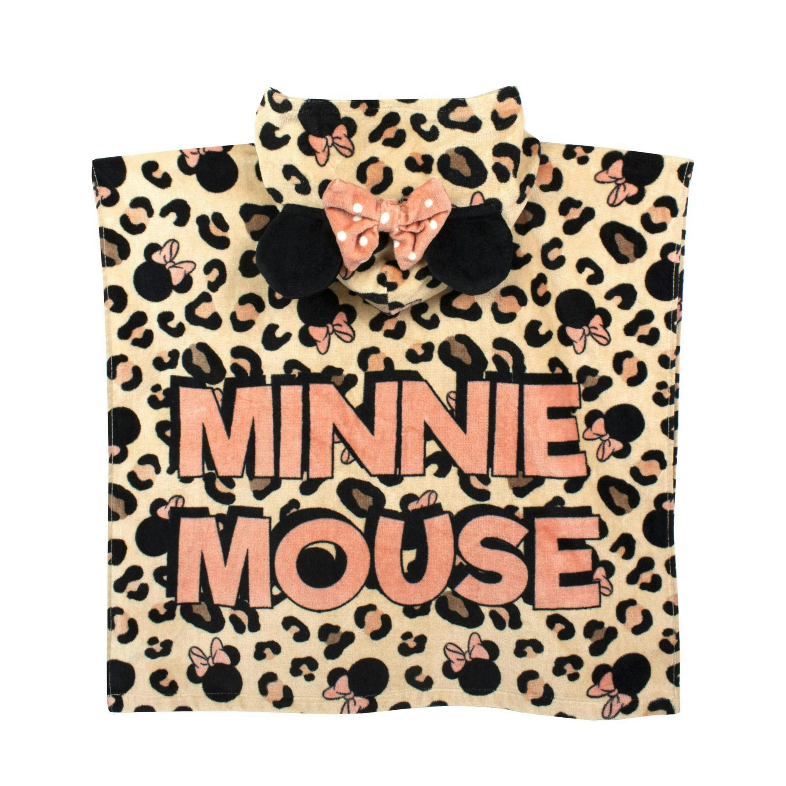 Disney Girls Pink Minnie Mouse Poncho Towel (One Size) by Vanilla Underground , view 2 of 5